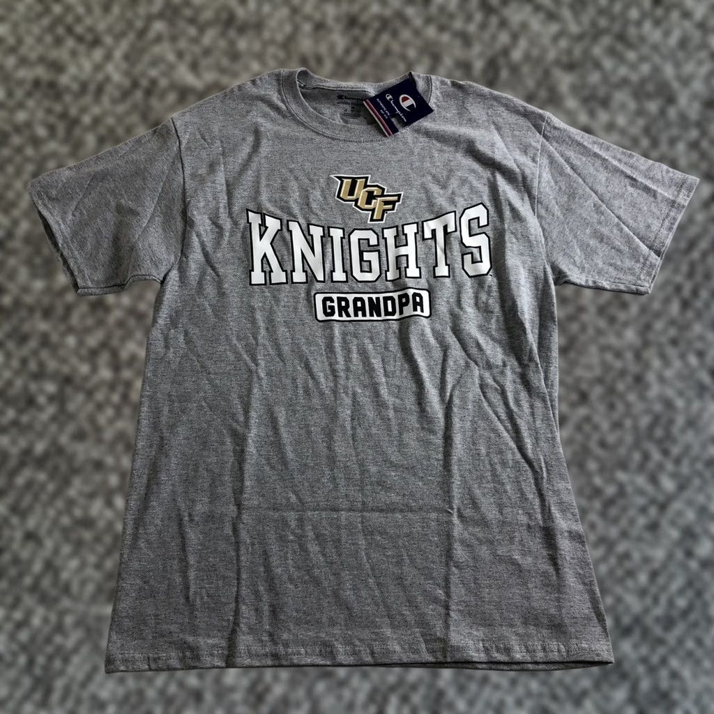 Champion Champion UCF KNIGHTS Men T-Shirt Grey Graphic Print Short Sleeve Crew Neck Classic Logo M Regular Size US M / EU 48-50 / 2 - 1 Thumbnail