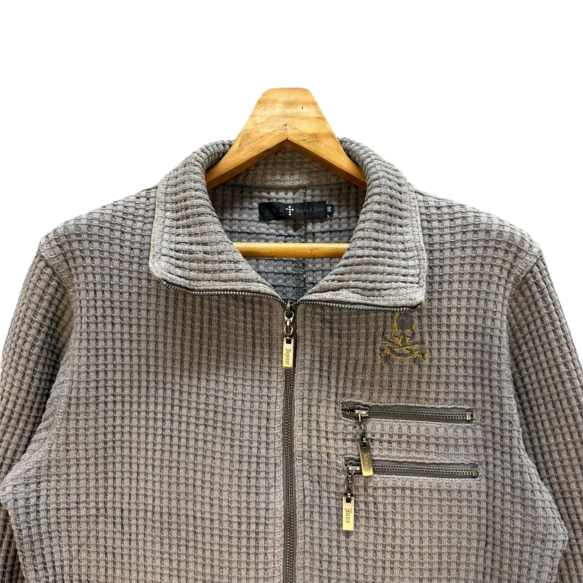 Japanese Brand A.S.M Jupiter & Juno Japan Sweater Jacket #A20-0469 Size L / US 10 / IT 46 - 2 Thumbnail