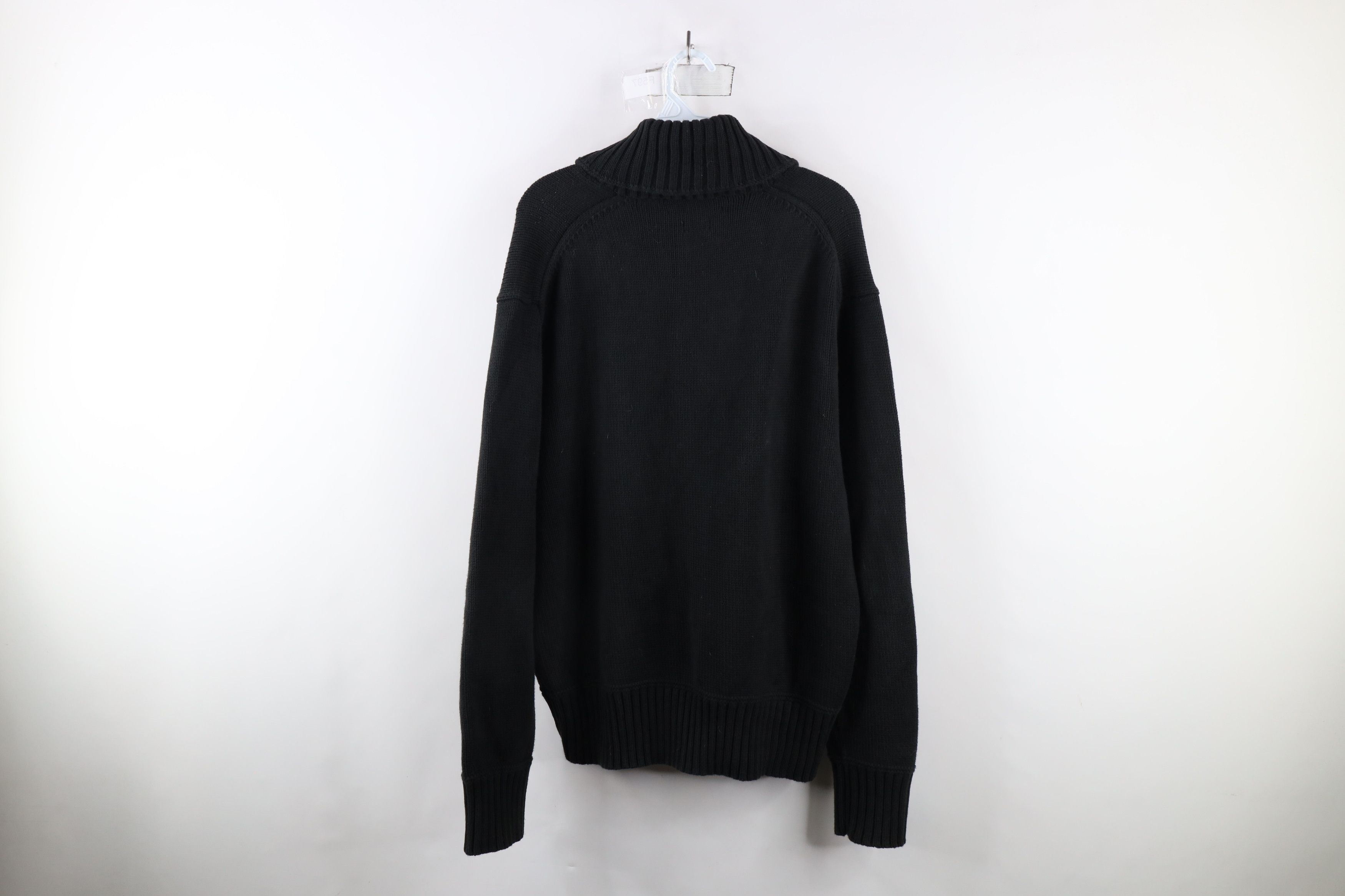 Ralph Lauren × Vintage Vintage 90s Ralph Lauren Heavyweight Shawl Sweater Black Size US XL / EU 56 / 4 - 7 Thumbnail
