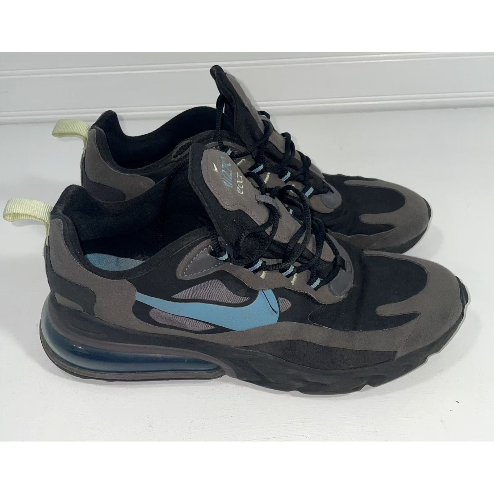 Nike Nike Sneaker Mens Black Air Max React C13866 Size Gray Blue Swoosh Size US 8 / EU 41 - 2 Thumbnail
