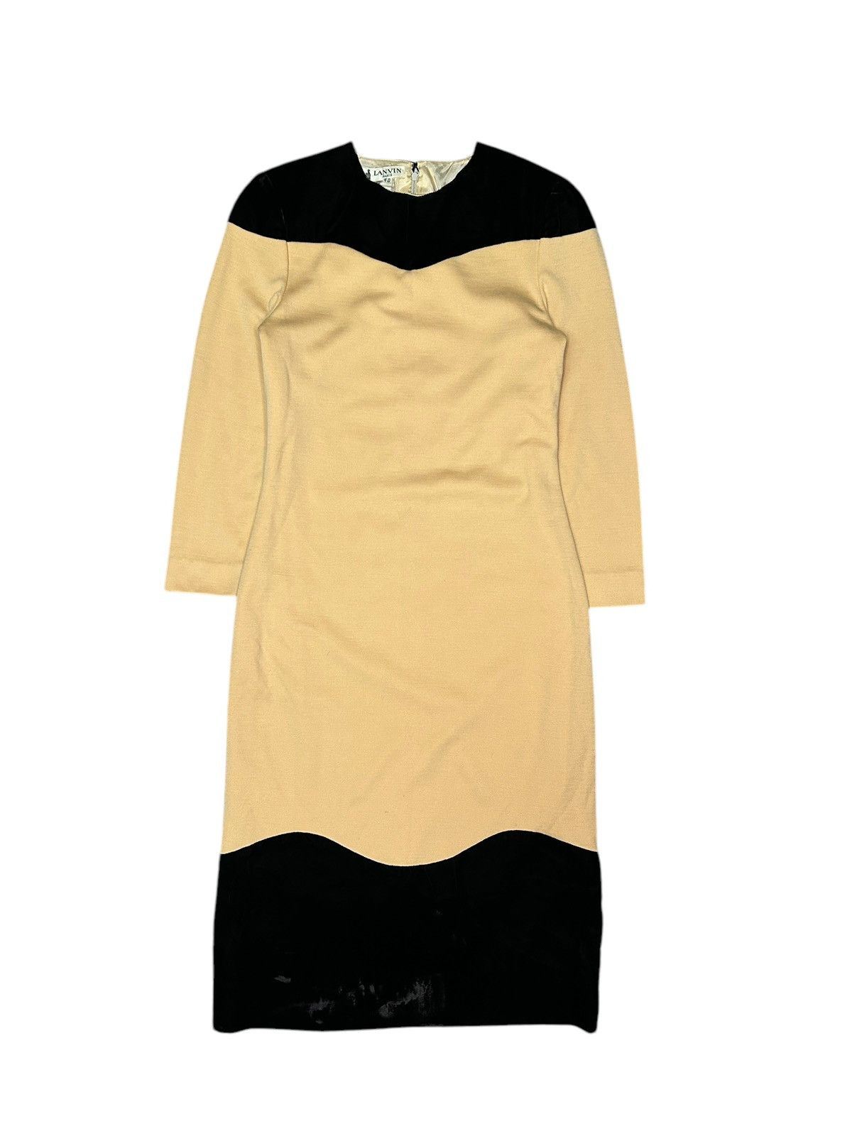 Lanvin F/W 87 Velour Paneled Dress Size M / US 6-8 / IT 42-44 - 1 Thumbnail