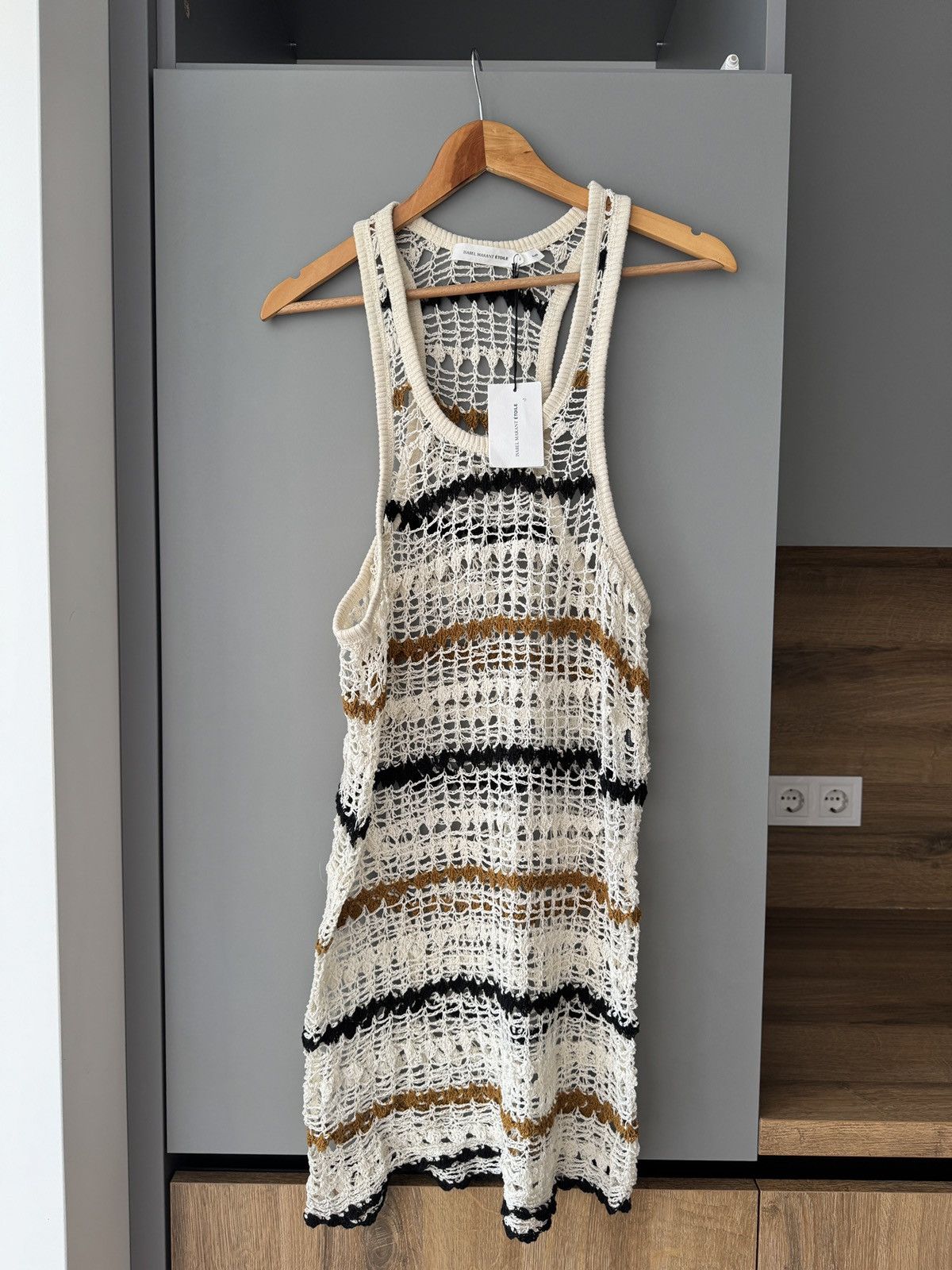 Isabel Marant × Isabel Marant Etoile Isabel Marant Étoile Crochet Knit Striped Sleeveless Dress Size S / US 4 / IT 40 - 1 Thumbnail