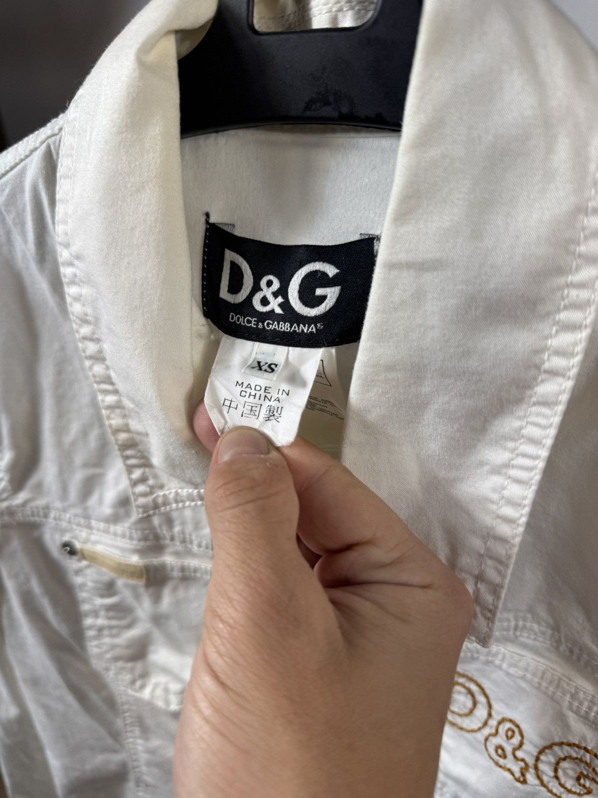 Dolce & Gabbana Dolce Gabbana Ivory Denim Jacket Size XS / US 0-2 / IT 36-38 - 6 Thumbnail