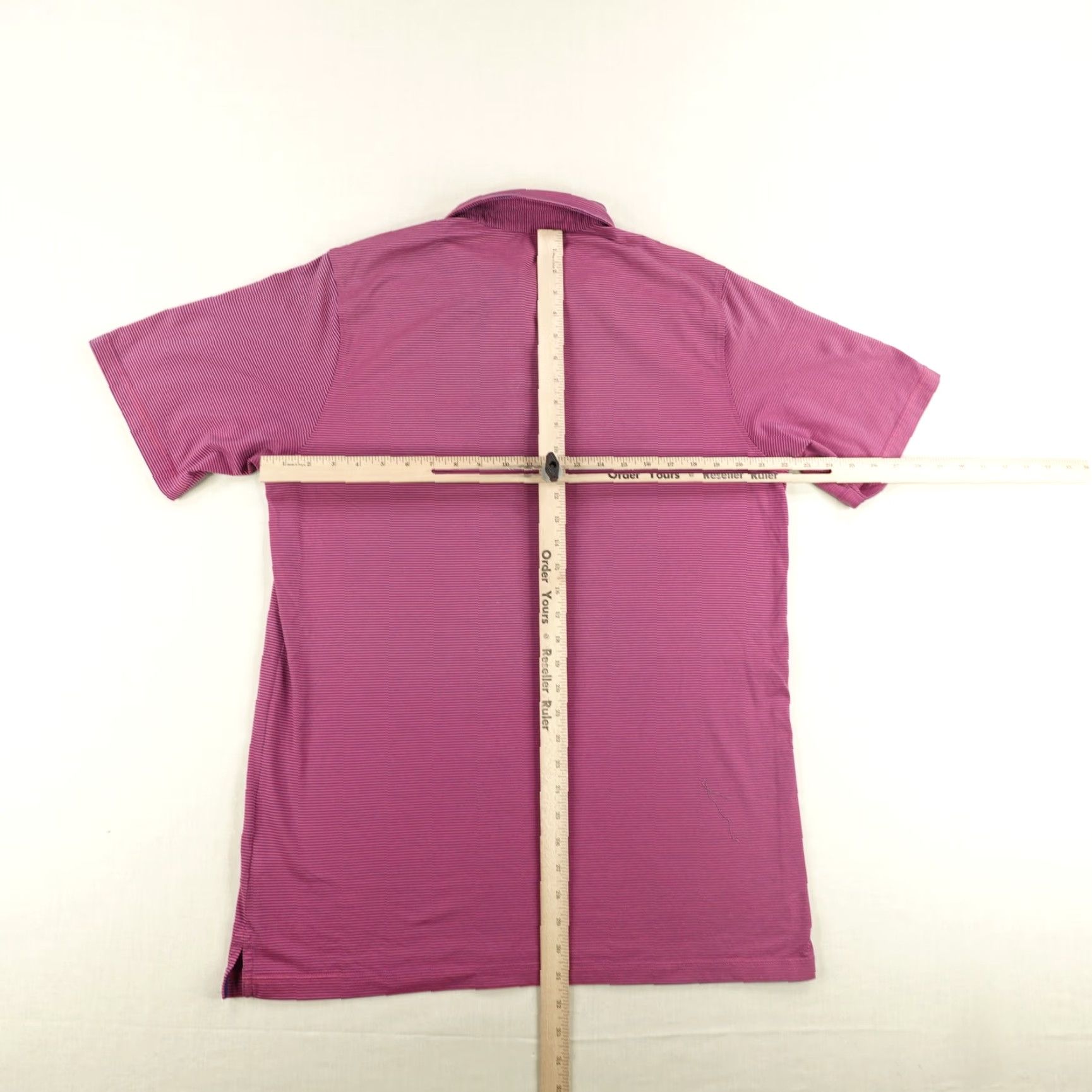 Vintage Masters Polo Shirt Men L Pink Purple Stripes Clubhouse Collection Golf Italy Size US L / EU 52-54 / 3 - 6 Thumbnail