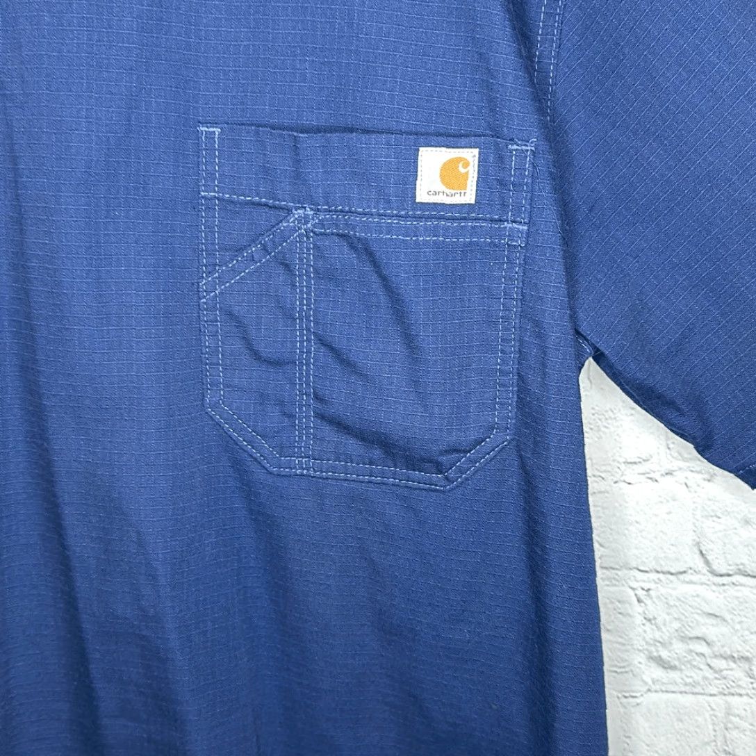 Carhartt Carhartt Ripstop Medical Scrub Short Sleeve Top Shirt L Men Blue Size US L / EU 52-54 / 3 - 2 Thumbnail