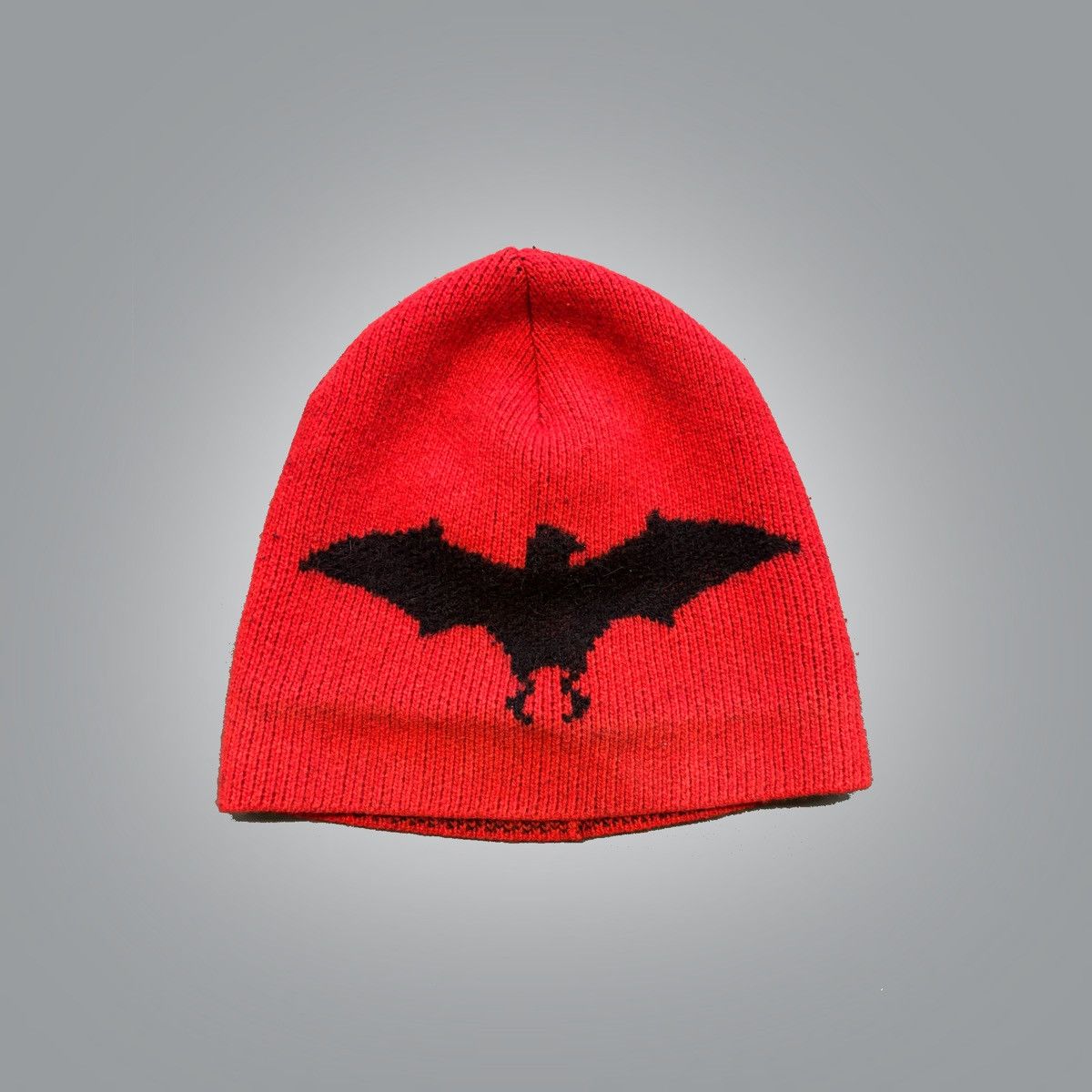 image of Gucci Bat Wool Beanie Hat in Red, Men's