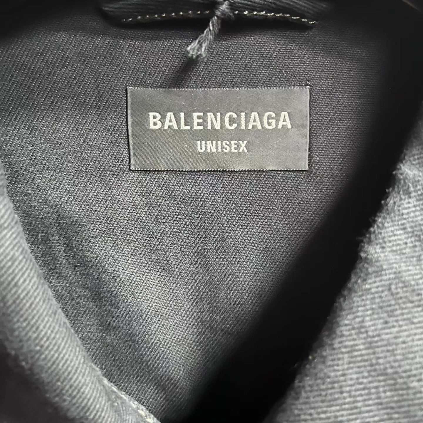 Balenciaga Balenciaga Black Logo Single-Breasted Denim Jacket Size US S / EU 44-46 / 1 - 3 Thumbnail