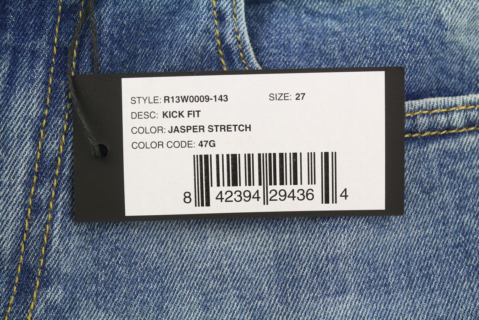 R13 KICK FIT 27 Jasper Faded Blue PS26 88277 Size 27" / US 4 / IT 40 - 8 Thumbnail