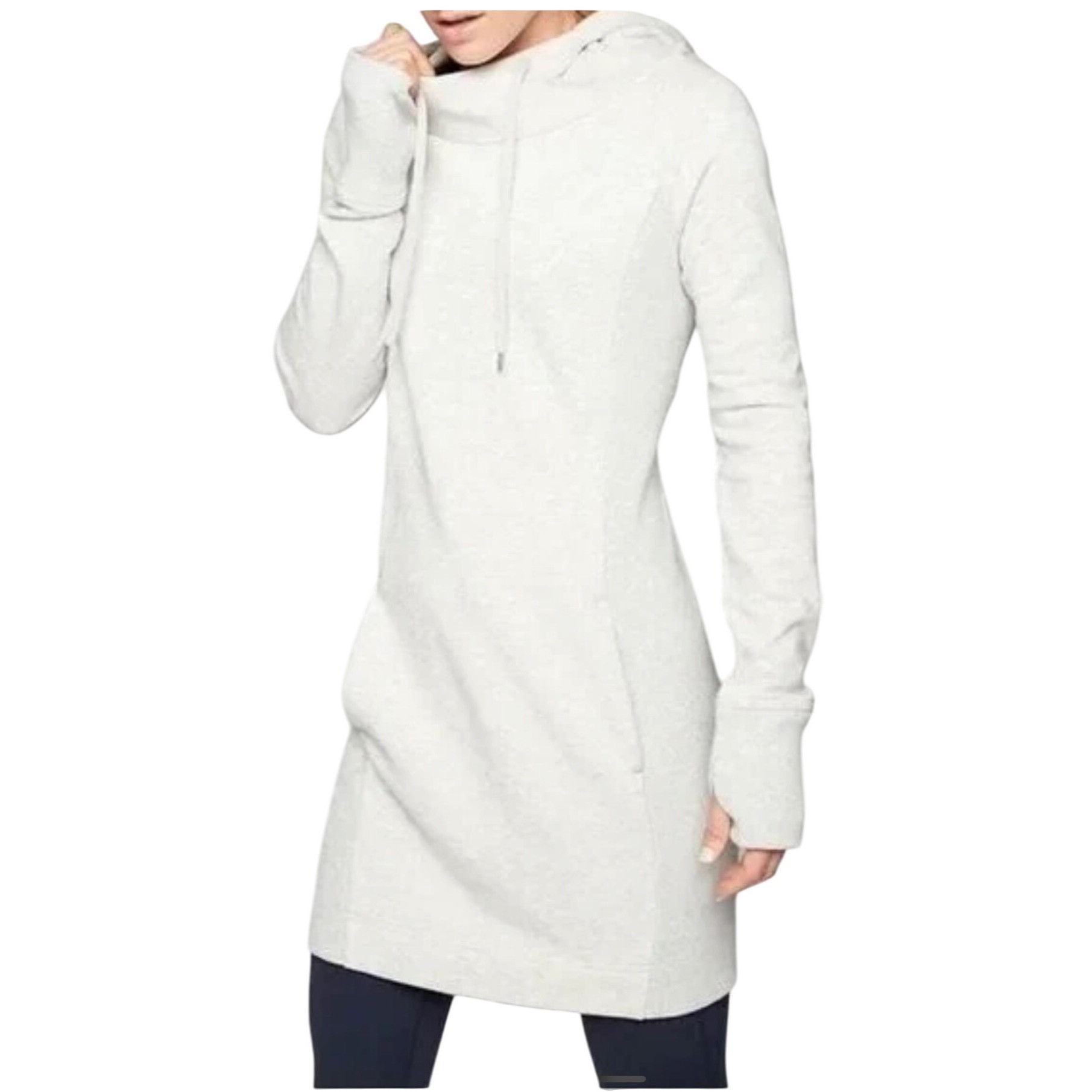 Athleta Athleta Cozy Karma Beige Pullover Boho Hoodie Dress XS Faux Size XS / US 0-2 / IT 36-38 - 1 Thumbnail