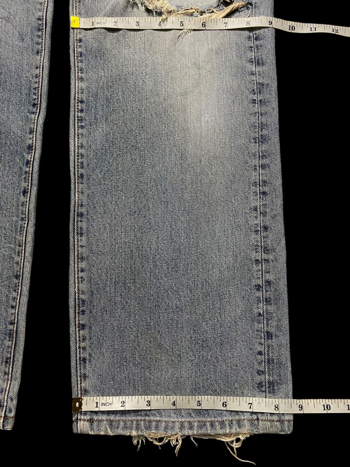 Japanese Brand Vintage Japanese Brands Grey & Blue Distressed Enough Baggy Size US 32 / EU 48 - 18 Thumbnail