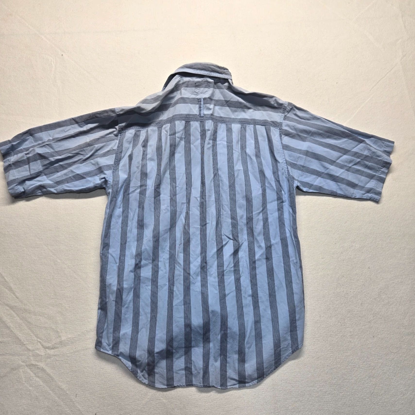 Doublet Weekends Weekends Blue Button-Up Shirt Short Sleeve Casual Men’s S Small Shirts Button-Up Shirt, White? Size US S / EU 44-46 / 1 - 8 Thumbnail