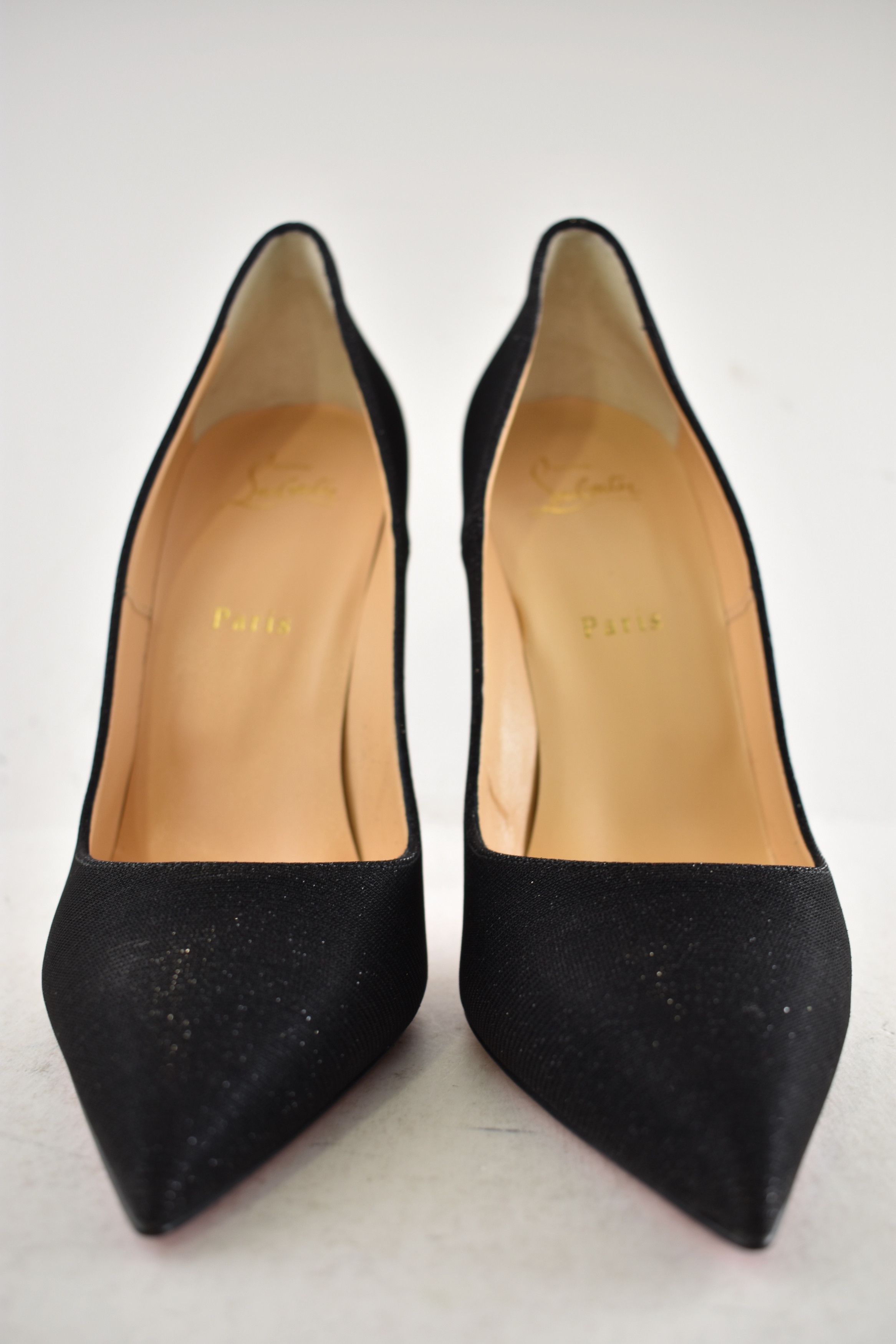 Christian Louboutin So Kate 120 Glitter Tennis Black Pointed Toe Heel Pump 42 Size US 12 / IT 42 - 8 Thumbnail