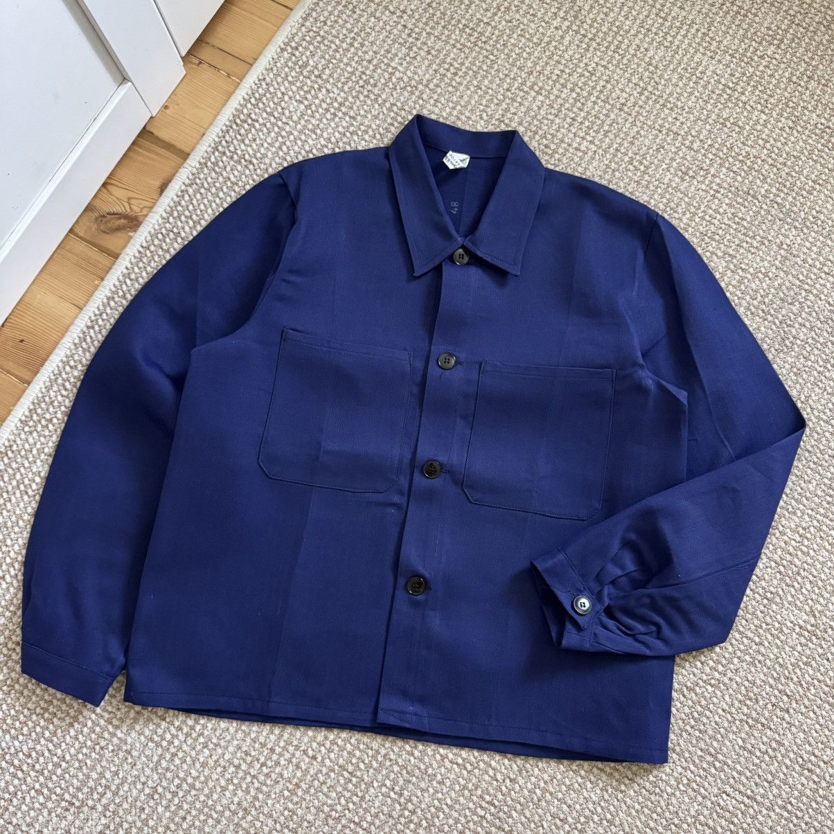 Le Laboureur French vintage HBT herringbone navy works jacket Size US M / EU 48-50 / 2 - 1 Thumbnail
