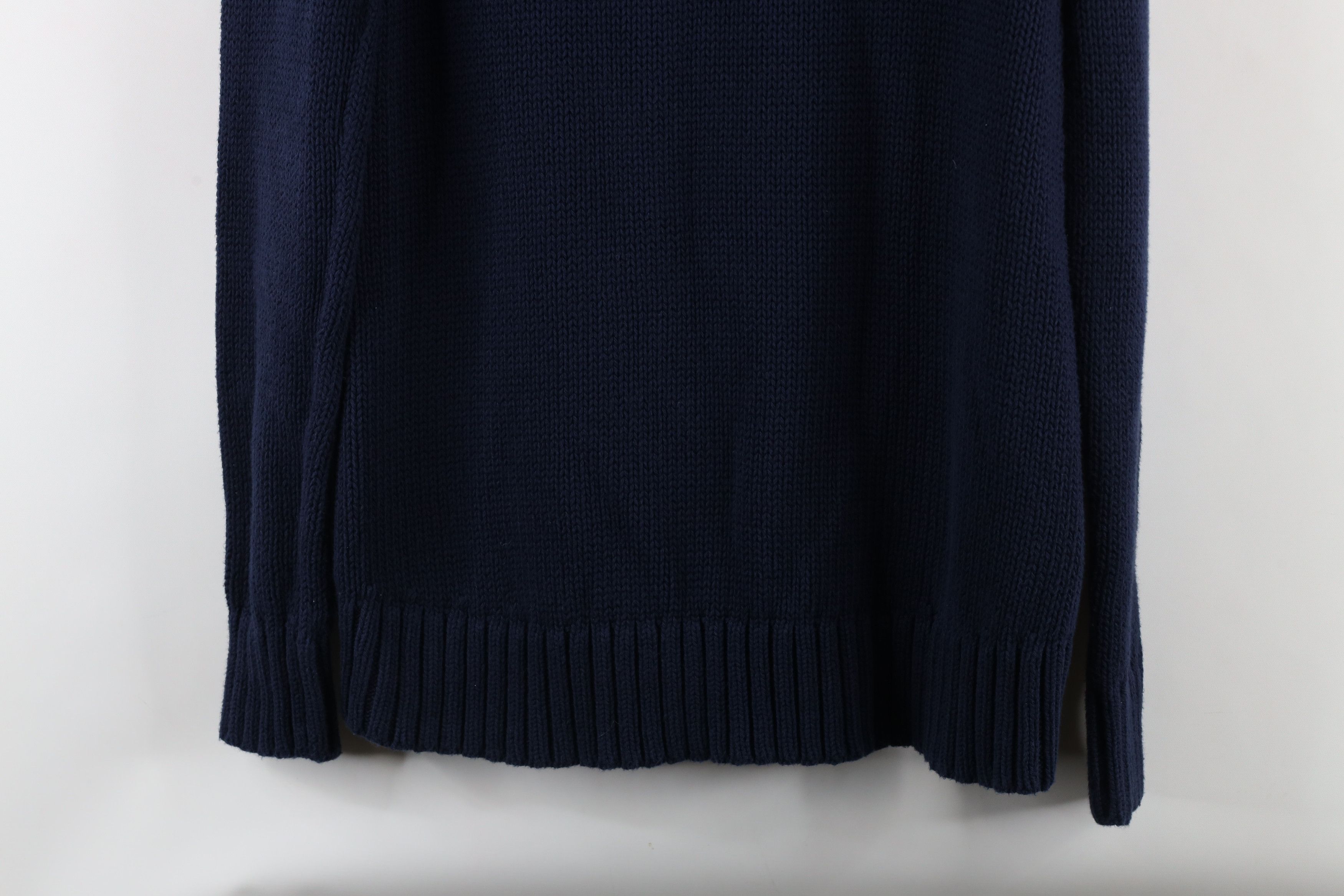 J.Crew × Vintage Vintage 90s J Crew Cotton Ribbed Marled Knit Sweater Blue Size S / US 4 / IT 40 - 8 Thumbnail