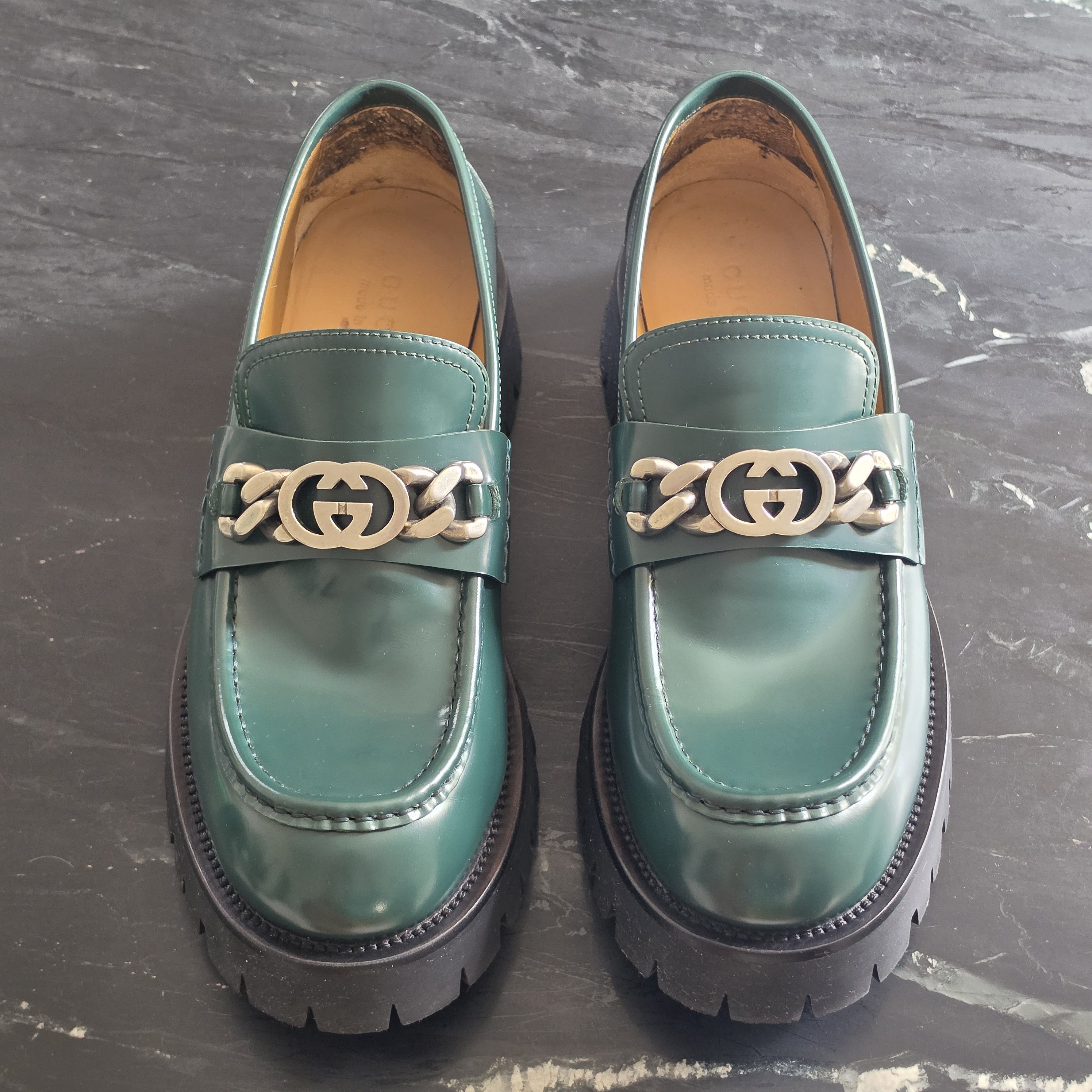 Gucci Herald Chain Chunky Loafers Size US 12 / EU 45 - 3 Thumbnail