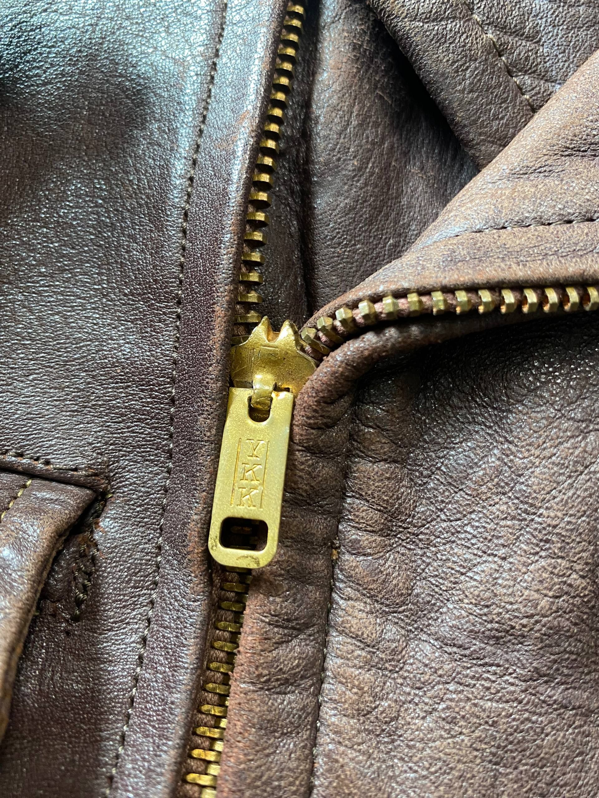 Leather Vtg 50s Horsehide Japanese Civilian Post War Leather Jacket Size US S / EU 44-46 / 1 - 6 Thumbnail