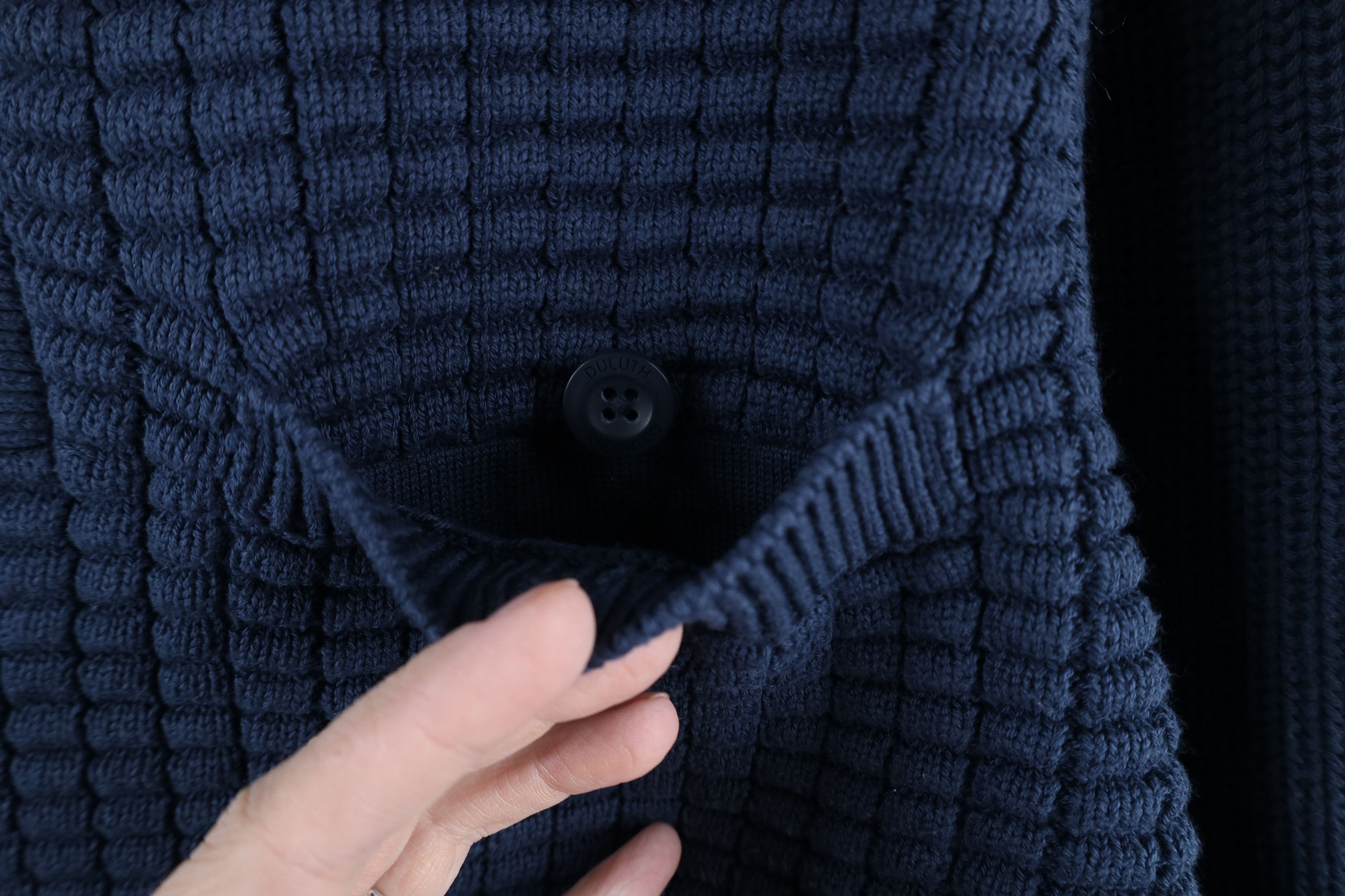 Duluth Trading Company × Vintage Duluth Trading Co Burly Retirement Button Mock Neck Sweater Size US L / EU 52-54 / 3 - 4 Thumbnail