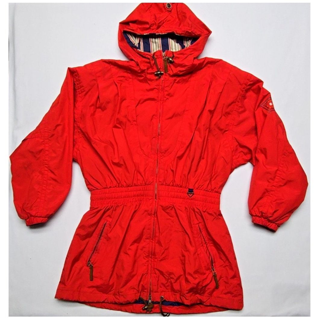 Obermeyer Vintage Obermeyer Ski Jacket Red Hooded Winter Coat 10 Size L / US 10 / IT 46 - 1 Thumbnail