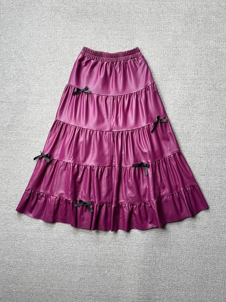 Other Pink sheep leather skirt Size 34" / US 12 / IT 48 - 1 Thumbnail