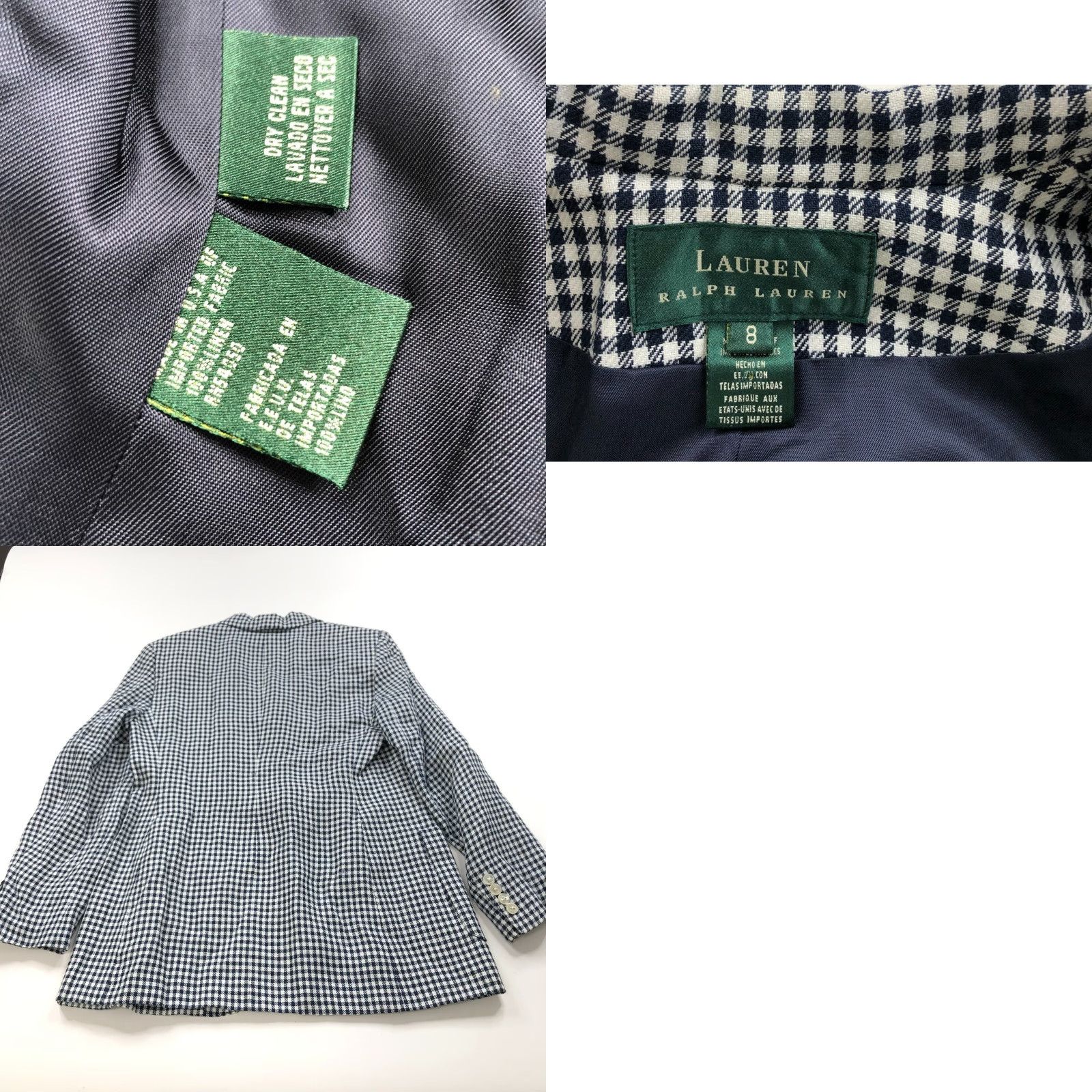 Ralph Lauren Lauren Ralph Lauren LRL 8 100% Linen One Button Blazer Jacket Blue Blazer Women Size 8 Regular Wool Lining Check Vintage? No Closet Cleanout Size M / US 6-8 / IT 42-44 - 9 Thumbnail