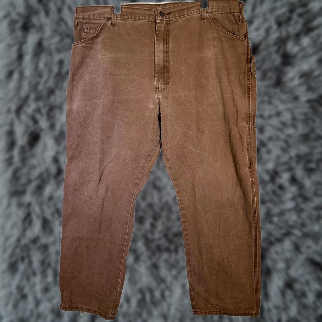 Dickies Dickies Carpenter Jeans 42x30 Brown 100 Percent Cotton Workwear Utility Men Size US 42 / EU 58 - 1 Thumbnail
