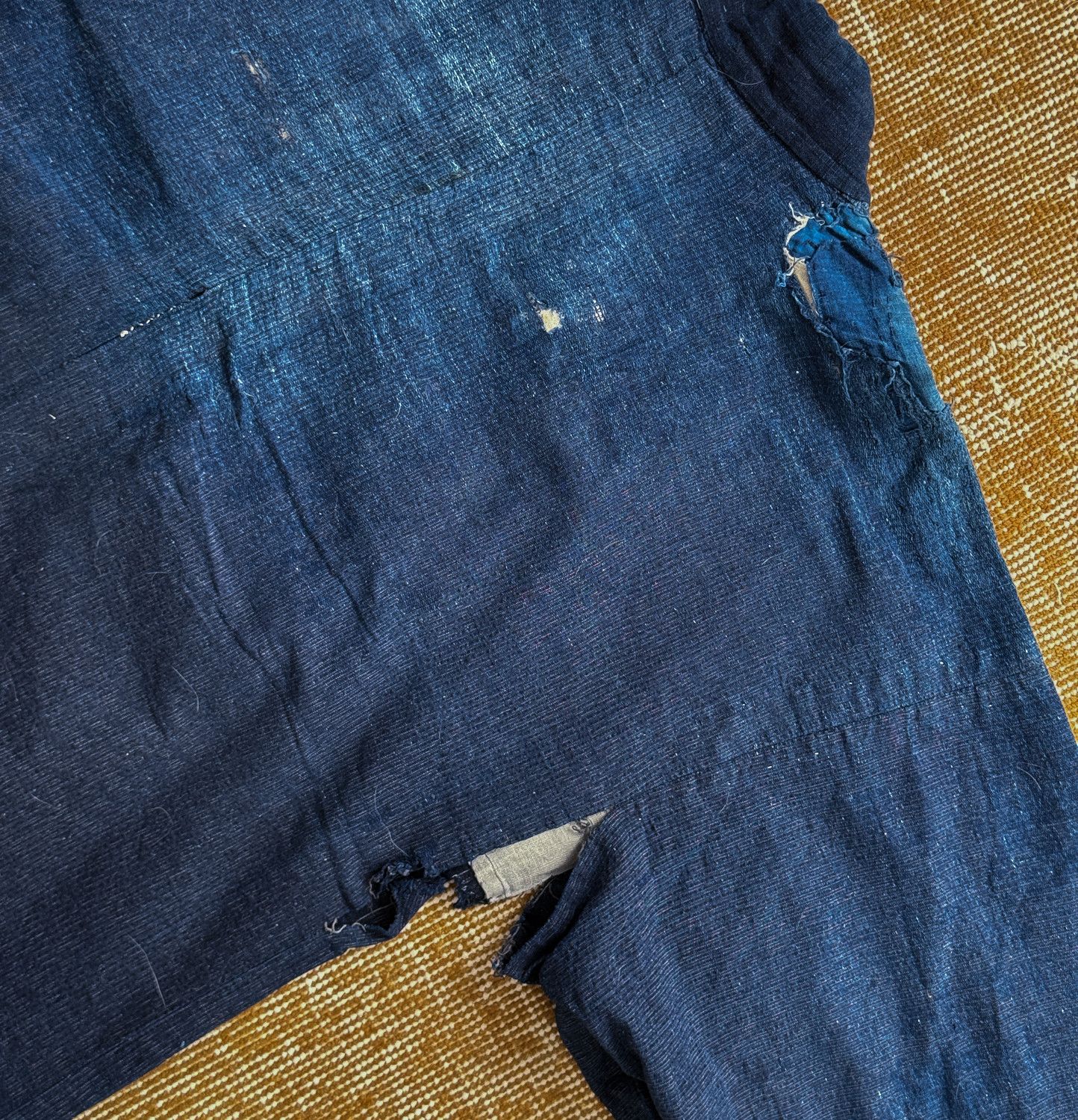 Vintage Vintage Japanese Mid-sleeved Kimono Hanten Indigo Distressed Size US S / EU 44-46 / 1 - 7 Thumbnail