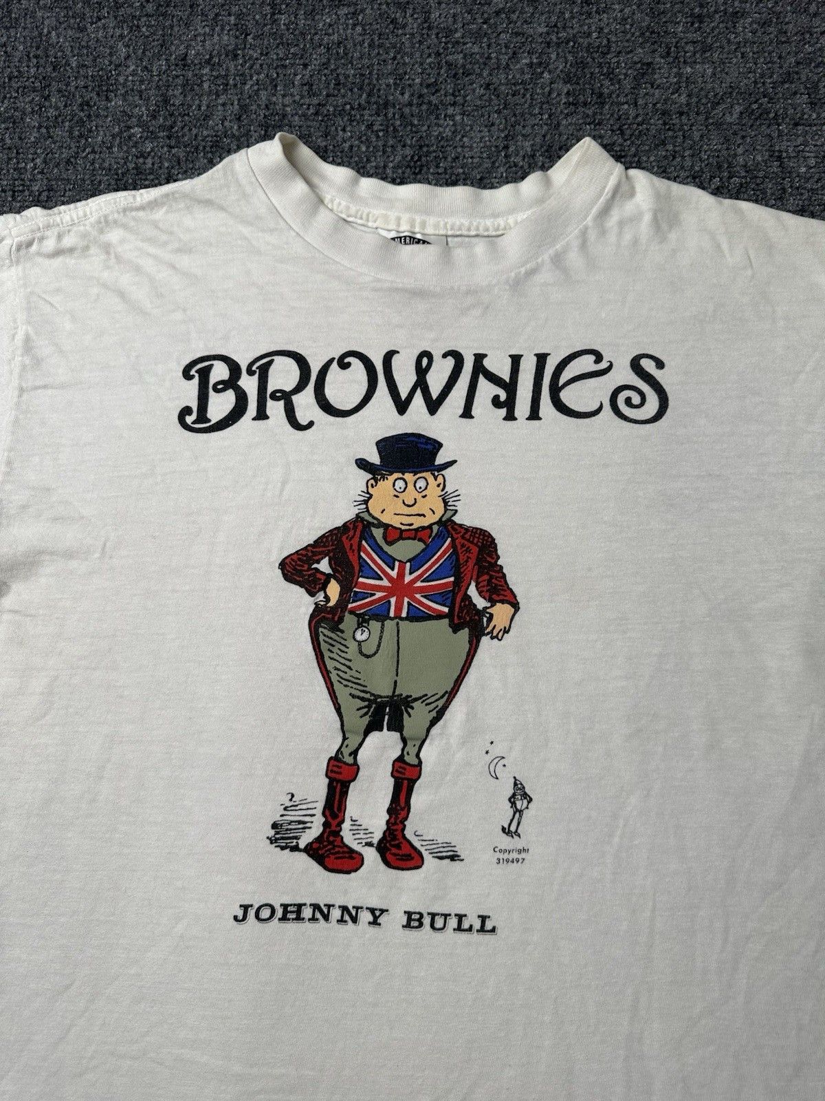 Other Mens T Shirt Brownies Johnny Bull 90s Graphic White, Size L Size US L / EU 52-54 / 3 - 2 Thumbnail
