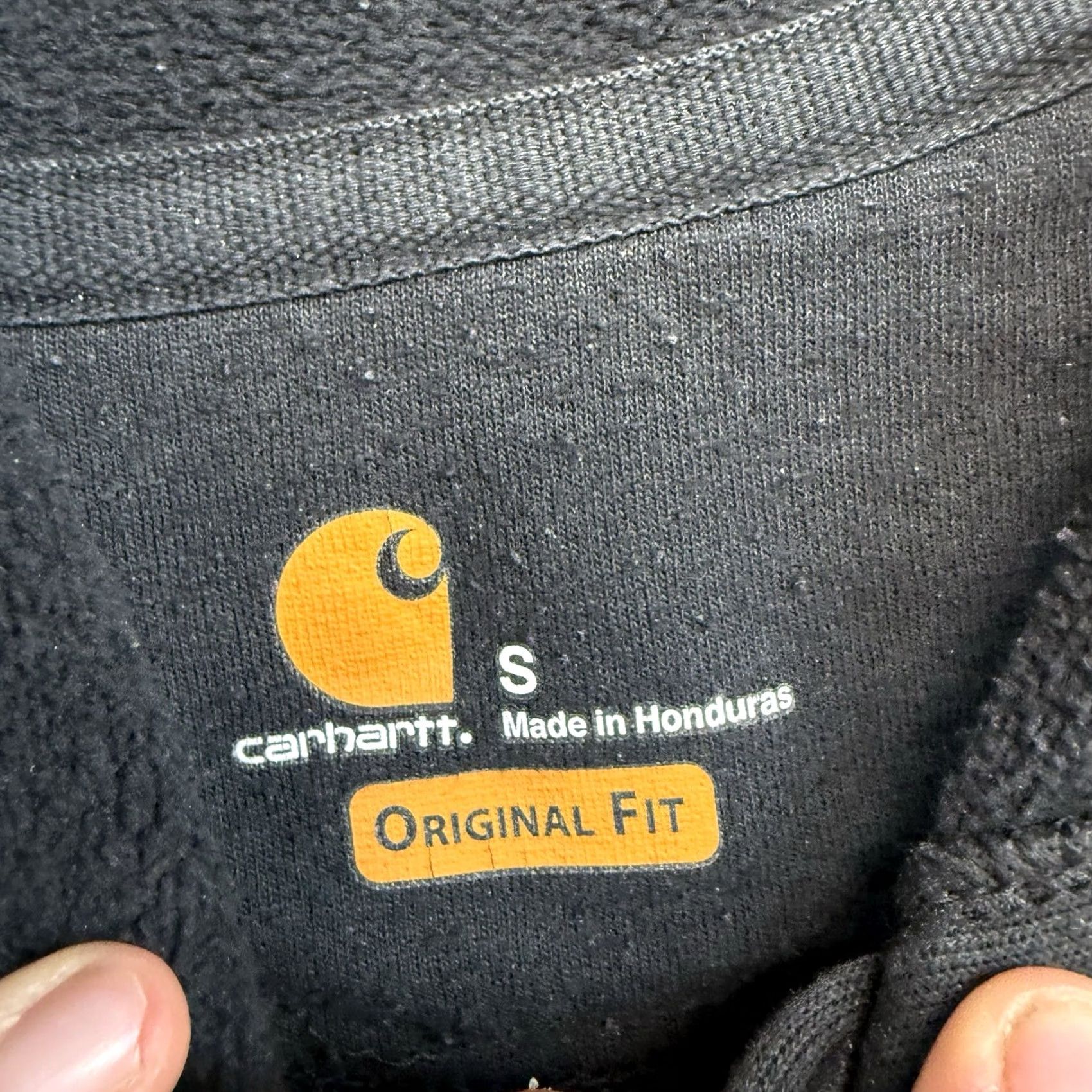Carhartt VINTAGE Carhartt Hoodie Shirt Mens Small Black K288 Relaxed Fit Hooded Graphic Print Pockets Pullover Sweatshirt Outdoor Workwear Size US S / EU 44-46 / 1 - 4 Thumbnail