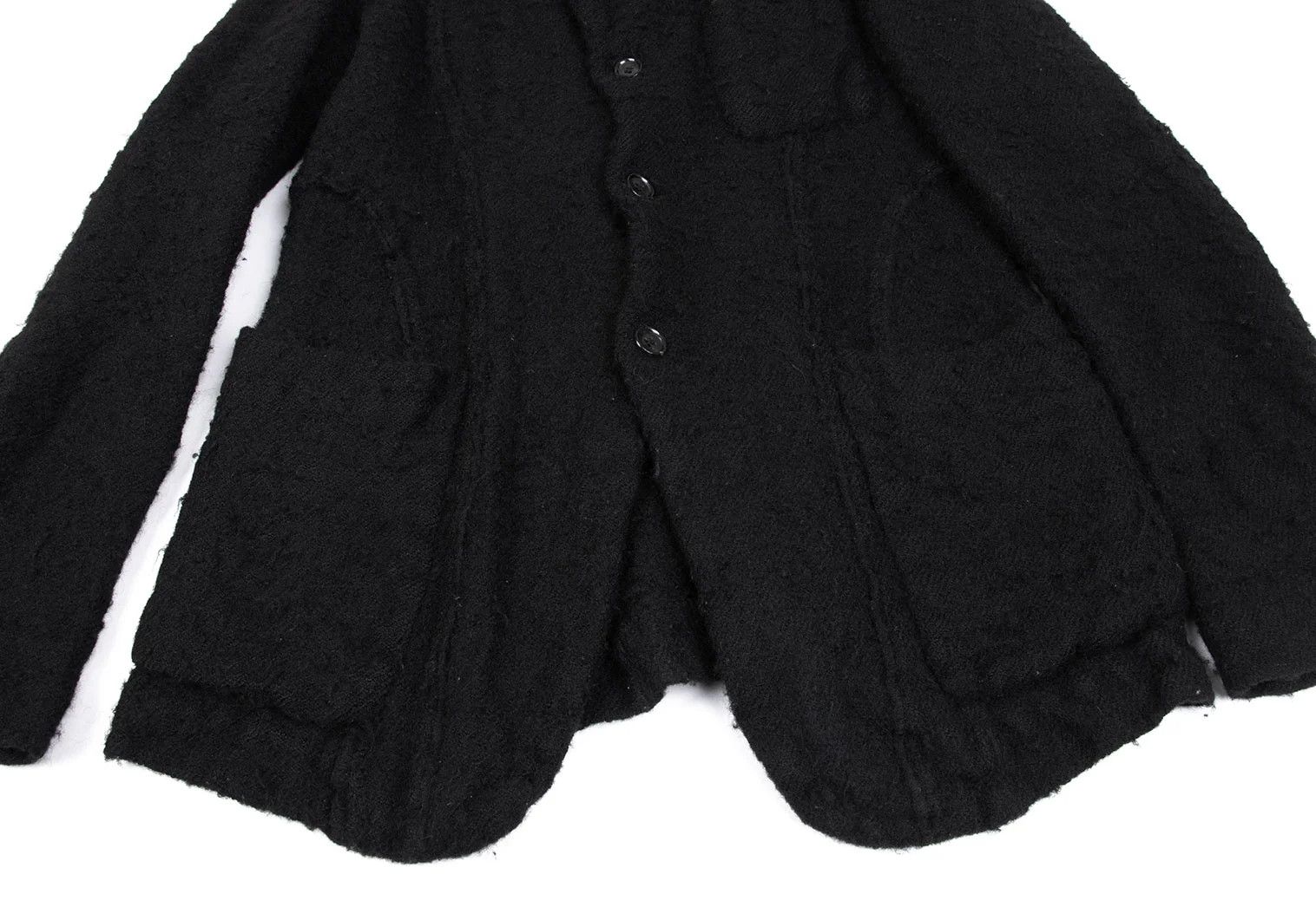 Comme des Garcons Homme Plus Wool Felt Curved Jacket in Black Size M Size US M / EU 48-50 / 2 - 10 Thumbnail