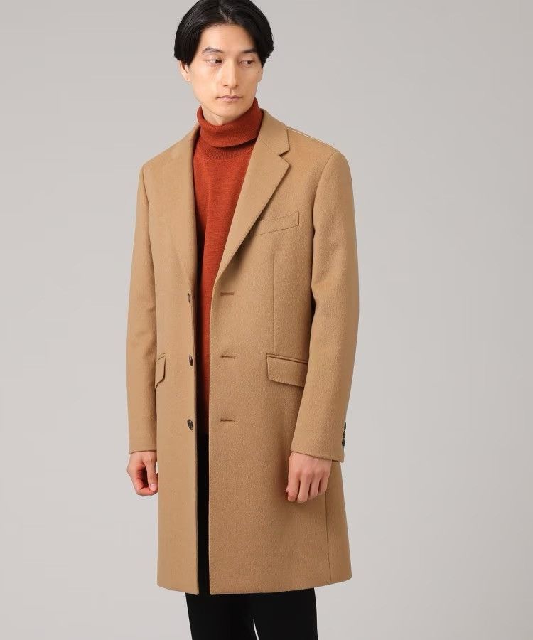 image of Men’S Takeo Kikuchi Cashmere Blend Chester Coat Size Jpn M in Camel, Men's