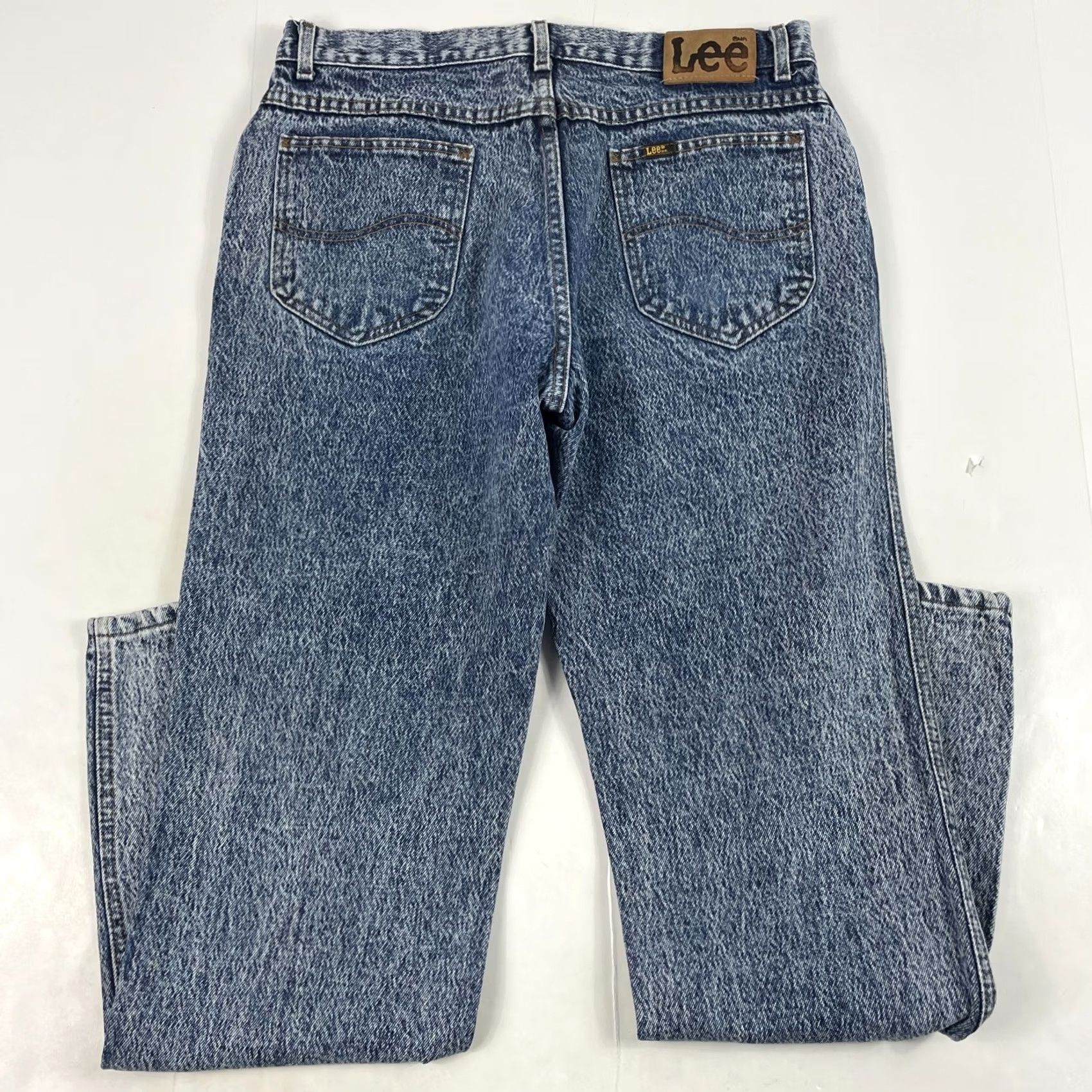 Lee VINTAGE Lee Jeans Mens 32 x 31 Blue Straight Leg Stone Wash Denim Rodeo Western Shirt? Size US 32 / EU 48 - 7 Thumbnail