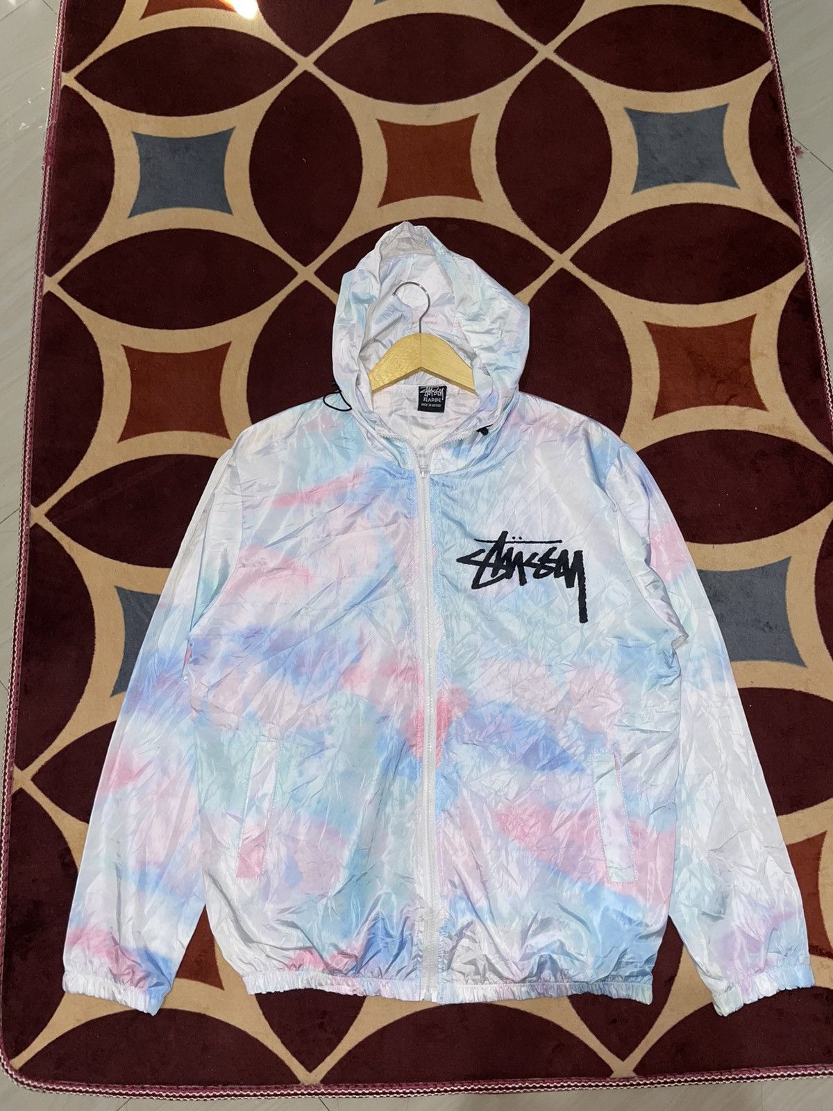 Japanese Brand Stussy Cotton Candy Tie Dye Windbreaker Lightweight Jacket Size US L / EU 52-54 / 3 - 1 Thumbnail