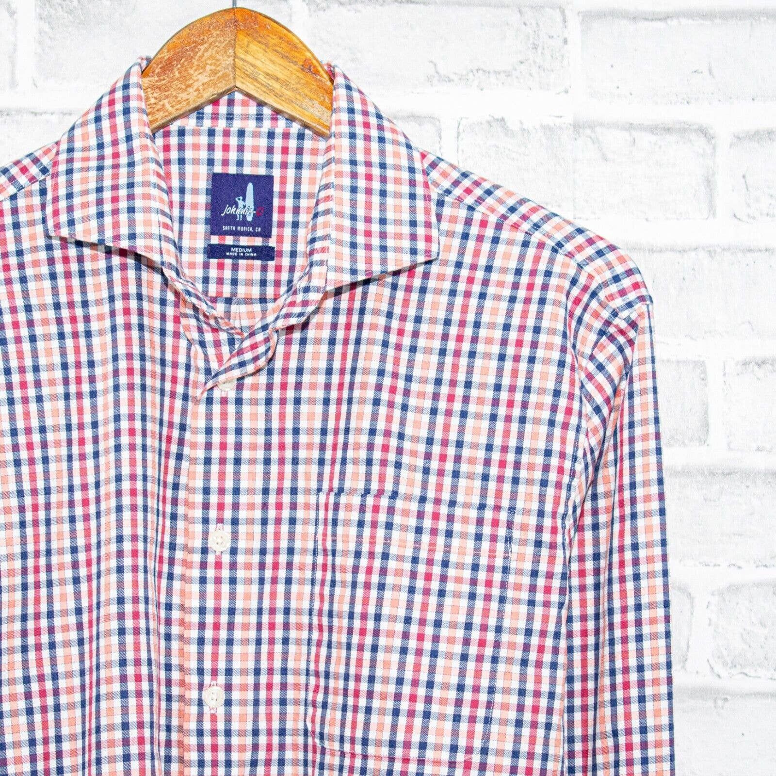 Johnnie O Johnnie-O Button up Shirt Multi color check surfer logo | Grailed