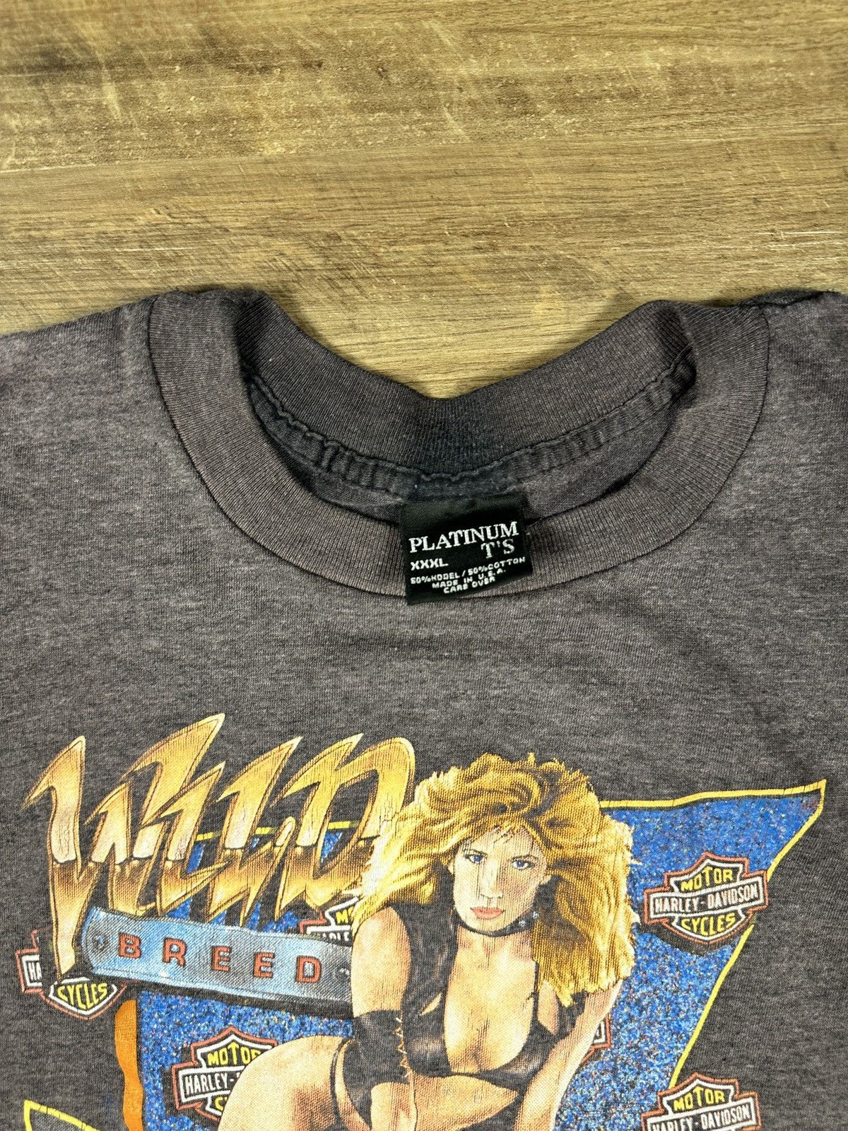 Harley Davidson × Vintage VINTAGE Harley Davidson 3D Emblem Wild Breed TShirt XXL Size US XXL / EU 58 / 5 - 4 Thumbnail
