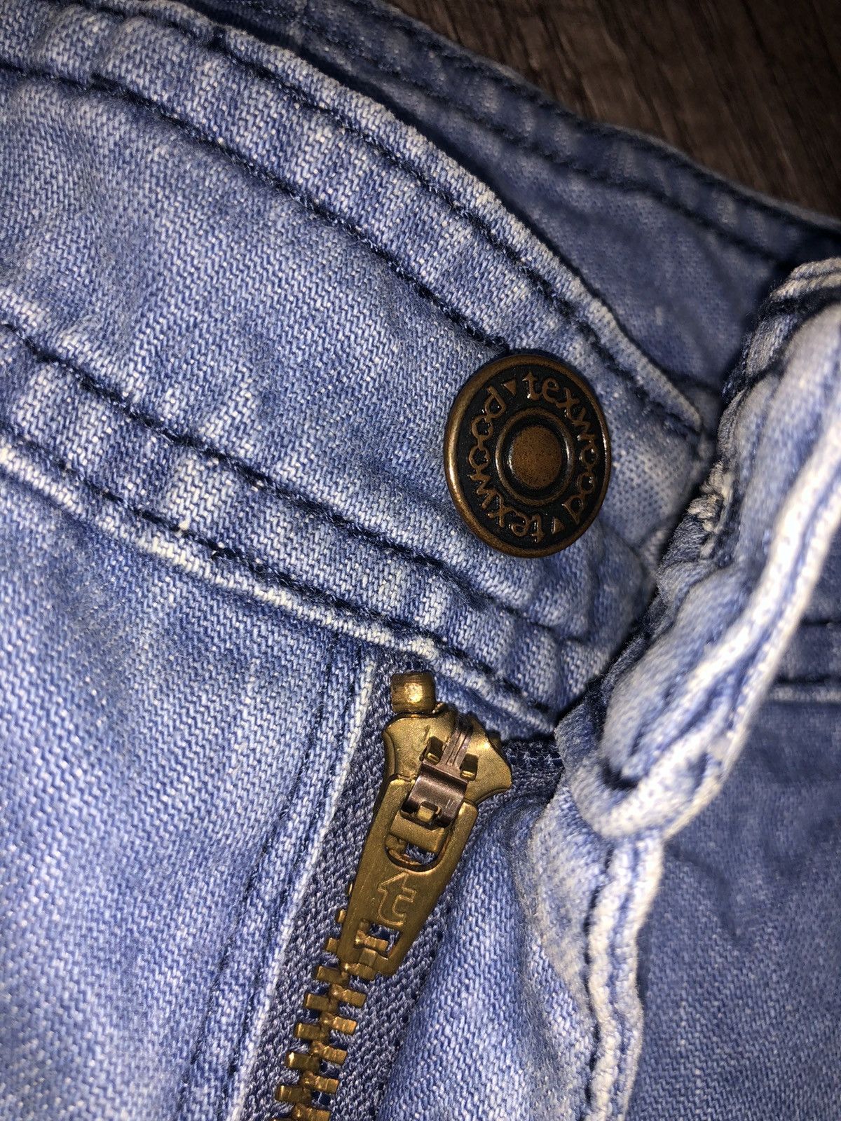 Hysteric Glamour × Vintage Vintage Miss Texwood Flared Jeans Flower Patches Design Size 29" - 13 Thumbnail