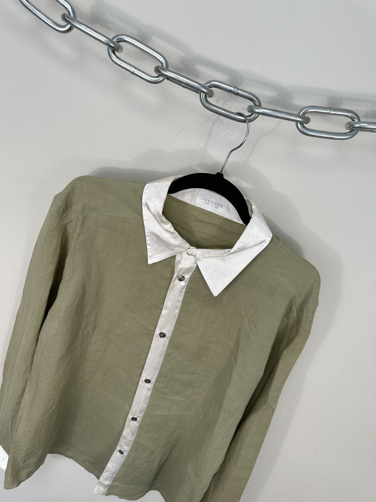Iceberg × Vintage Vintage Iceberg Classic Luxury Button Up Shirt Size US XL / EU 56 / 4 - 4 Thumbnail