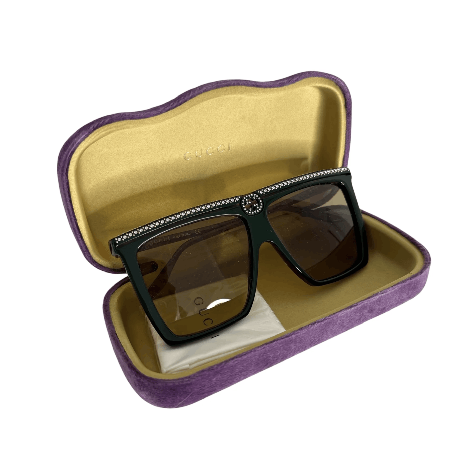 NEW Gucci GG1677S 005 Black Yellow Mirror Logo Pilot Unisex Sunglasses GUCCI GG1677S 005 62 SUNGLASSES main image 2