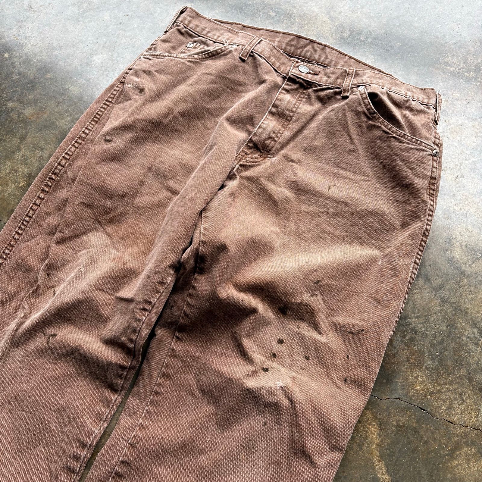 Dickies Vintage Y2k Essential Dickies Brown Work pants Size US 36 / EU 52 - 4 Thumbnail