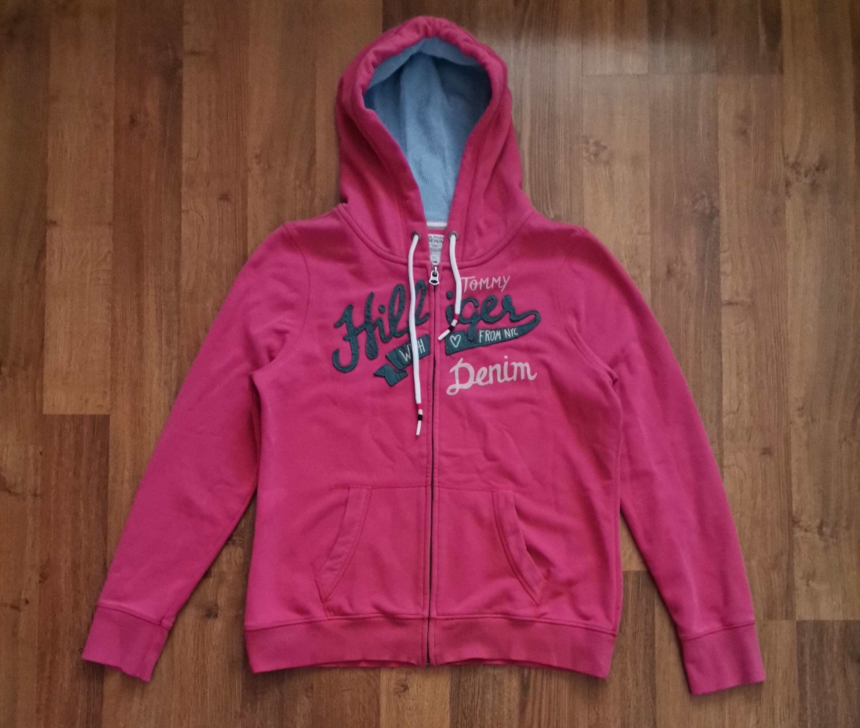Tommy Hilfiger Hilfiger Denim Women's Zip Up Hoodie Size XL / US 12-14 / IT 48-50 - 1 Thumbnail