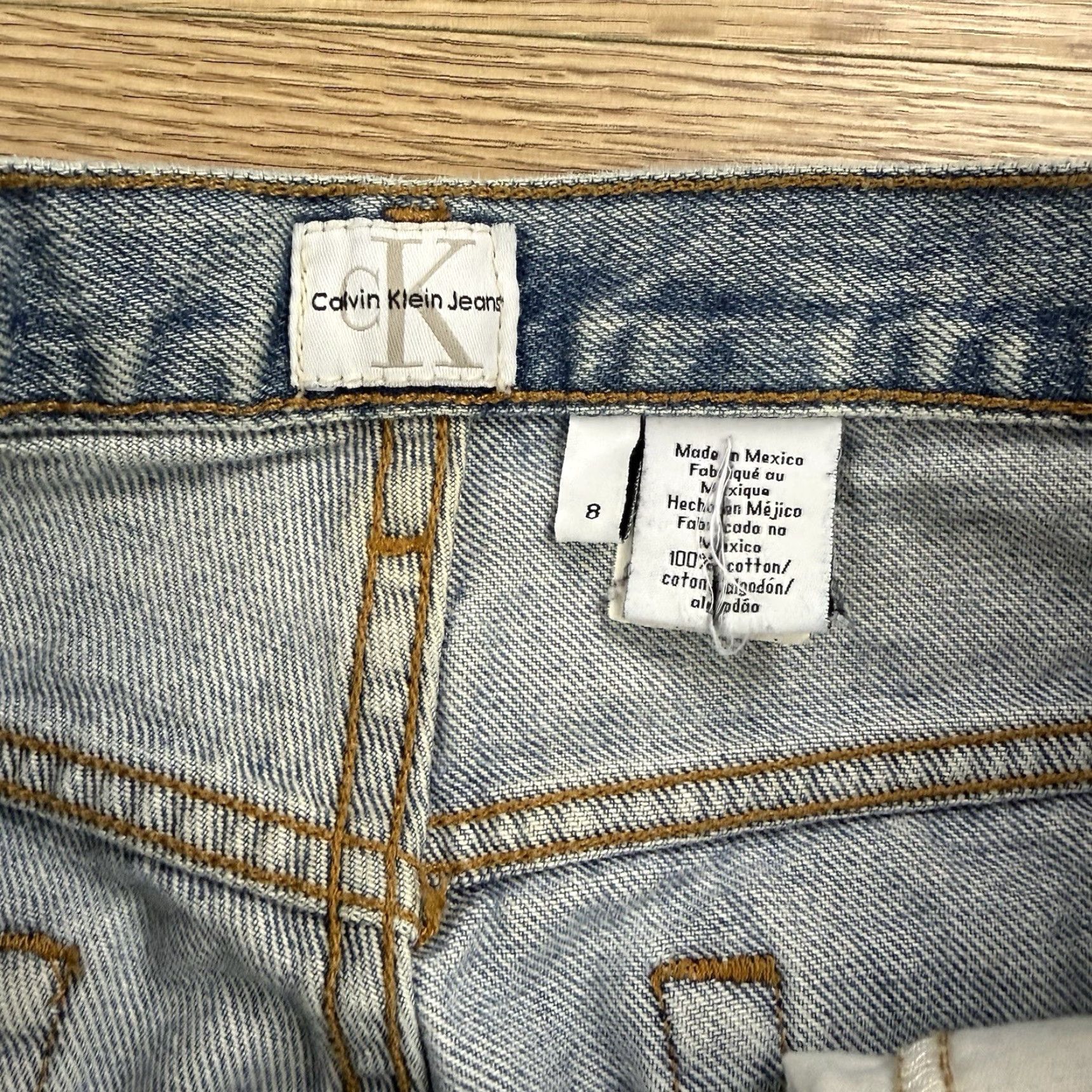 Calvin Klein VINTAGE Calvin Klein Women's Jeans High Rise Easy Fit Size 8 Blue Mom 31in Inseam BDXJ135 Size 30" / US 8 / IT 44 - 2 Thumbnail