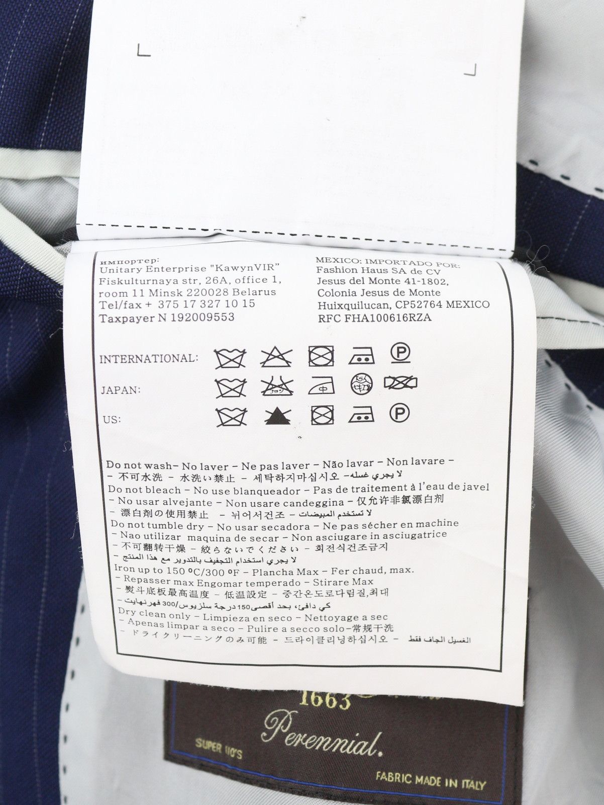 Suitsupply LAZIO UK32R Blue Wool Slim Pinstriped Blazer 85713 Size 34S - 10 Thumbnail