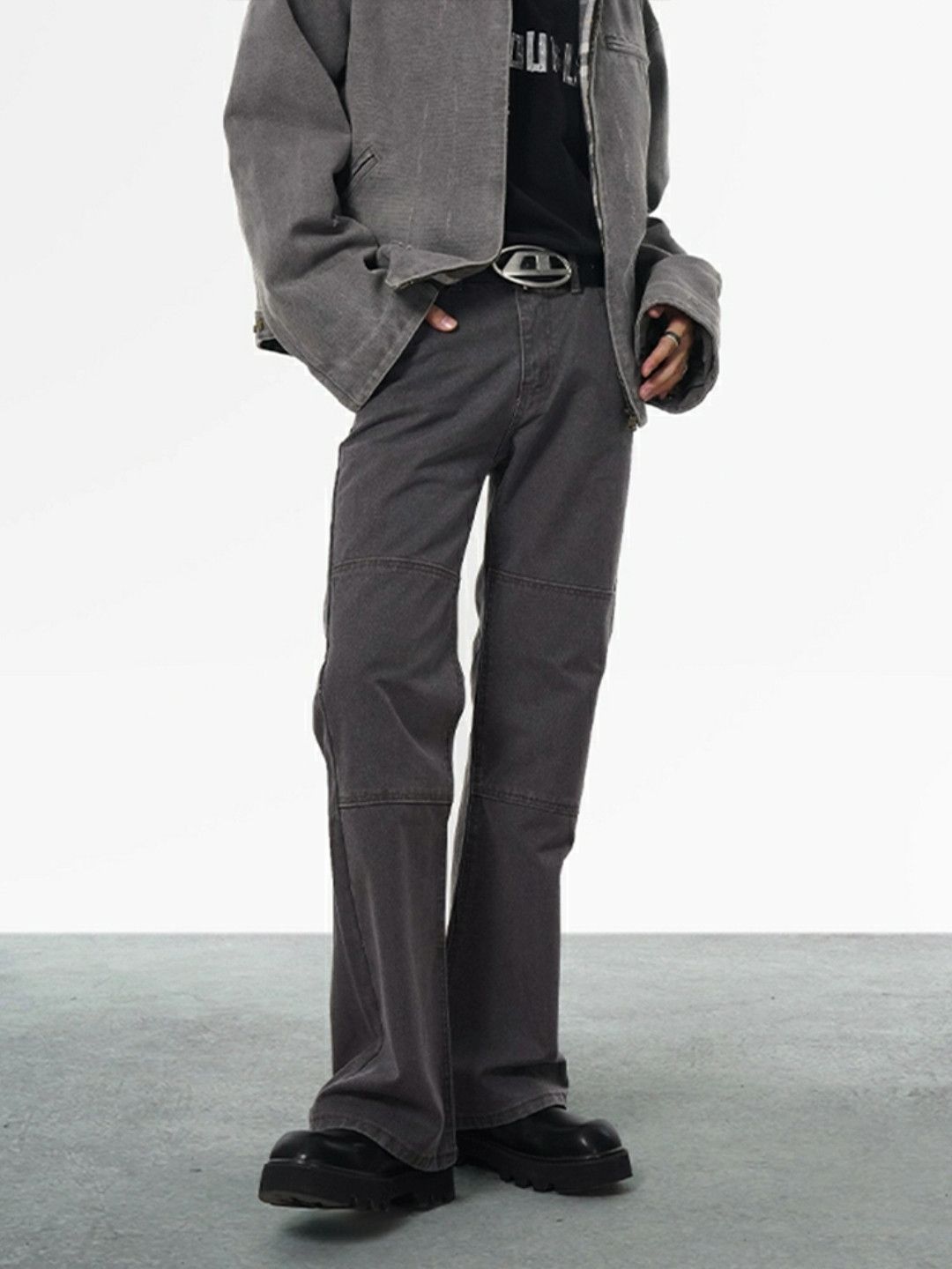 Designer × Japanese Brand × Vintage washed faded cleanfit yuppie bootcut patchwork pants Size US 32 / EU 48 - 2 Thumbnail