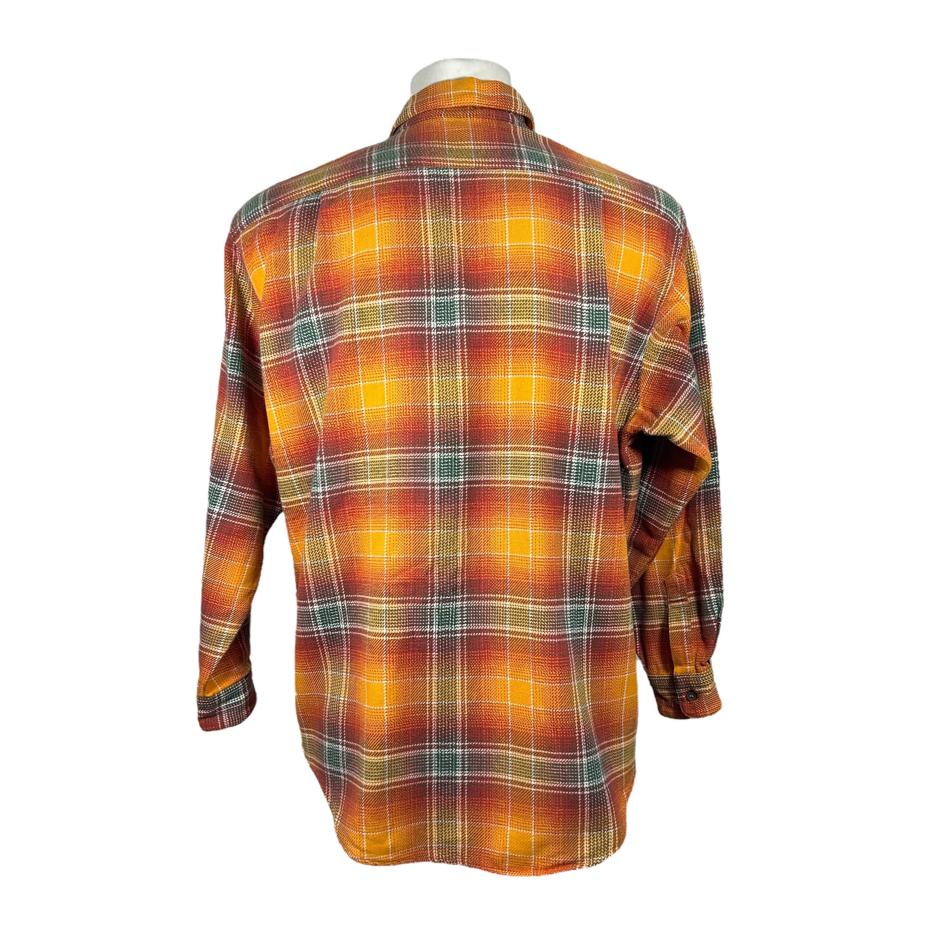 Flannel × Japanese Brand Skole Exoah Orange Green Check Cotton Flannel Shirt Japan S Size US S / EU 44-46 / 1 - 2 Thumbnail