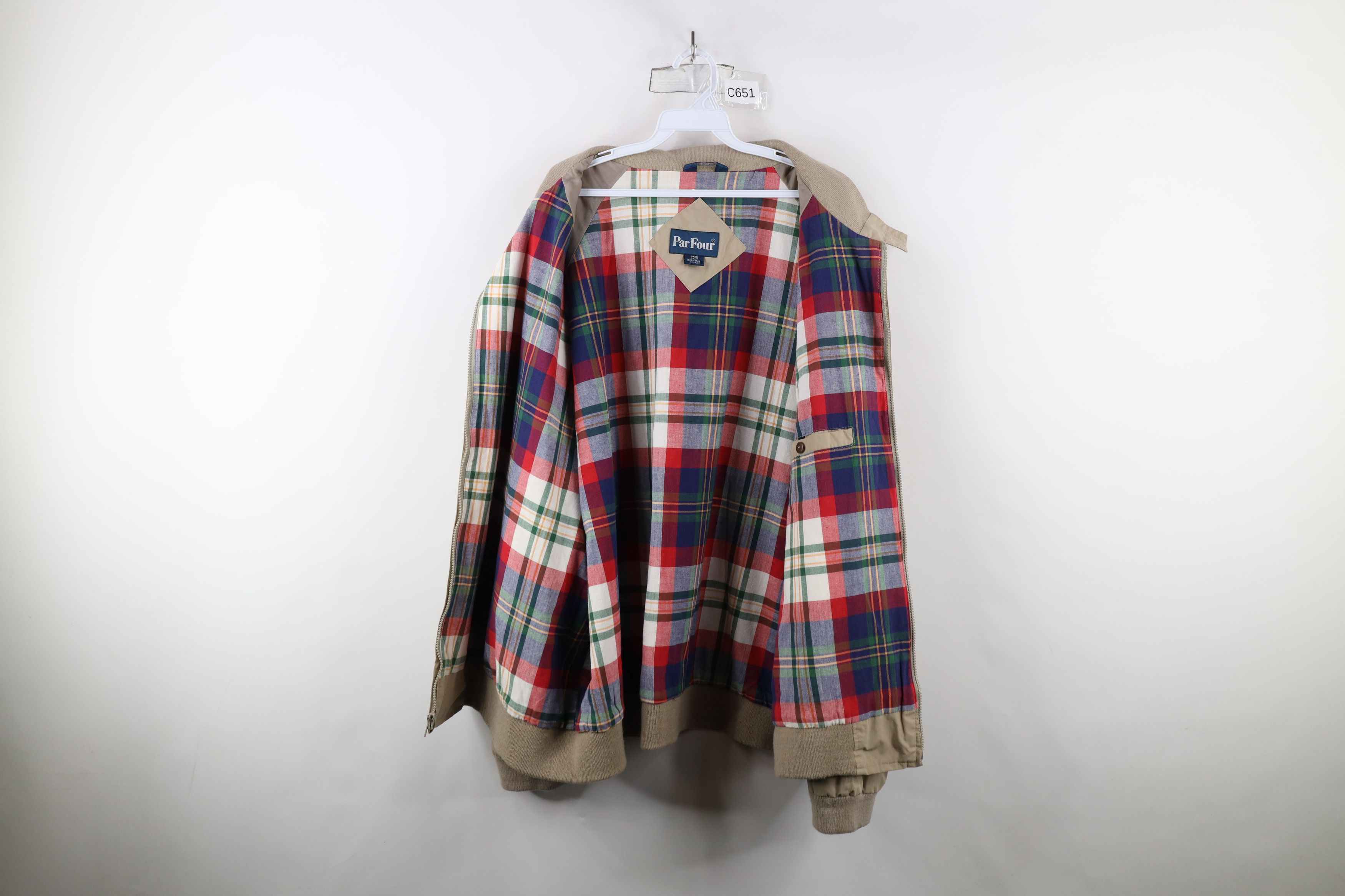 Vintage Vintage 90s Streetwear Lined Cafe Racer Bomber Jacket Beige Size US XXL / EU 58 / 5 - 10 Thumbnail