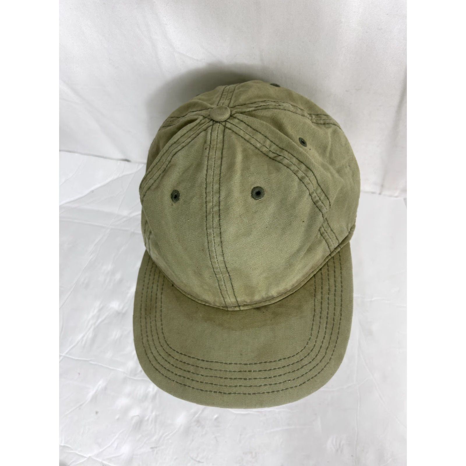Carhartt VINTAGE Carhartt Strap Hat Hook And Loop Olive Green Missing Patch Baseball Cap Men One Size Adjustable Hats Mens Size ONE SIZE - 5 Thumbnail
