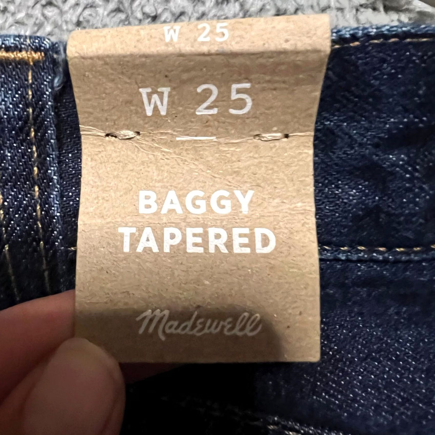 Madewell Madewell Baggy Tapered Jeans Womens 25 Blue Dark wash High rise (Madewell Baggy Tapered Jeans Womens 25 Blue Dark wash High rise) Size 42" / US 20 - 5 Thumbnail
