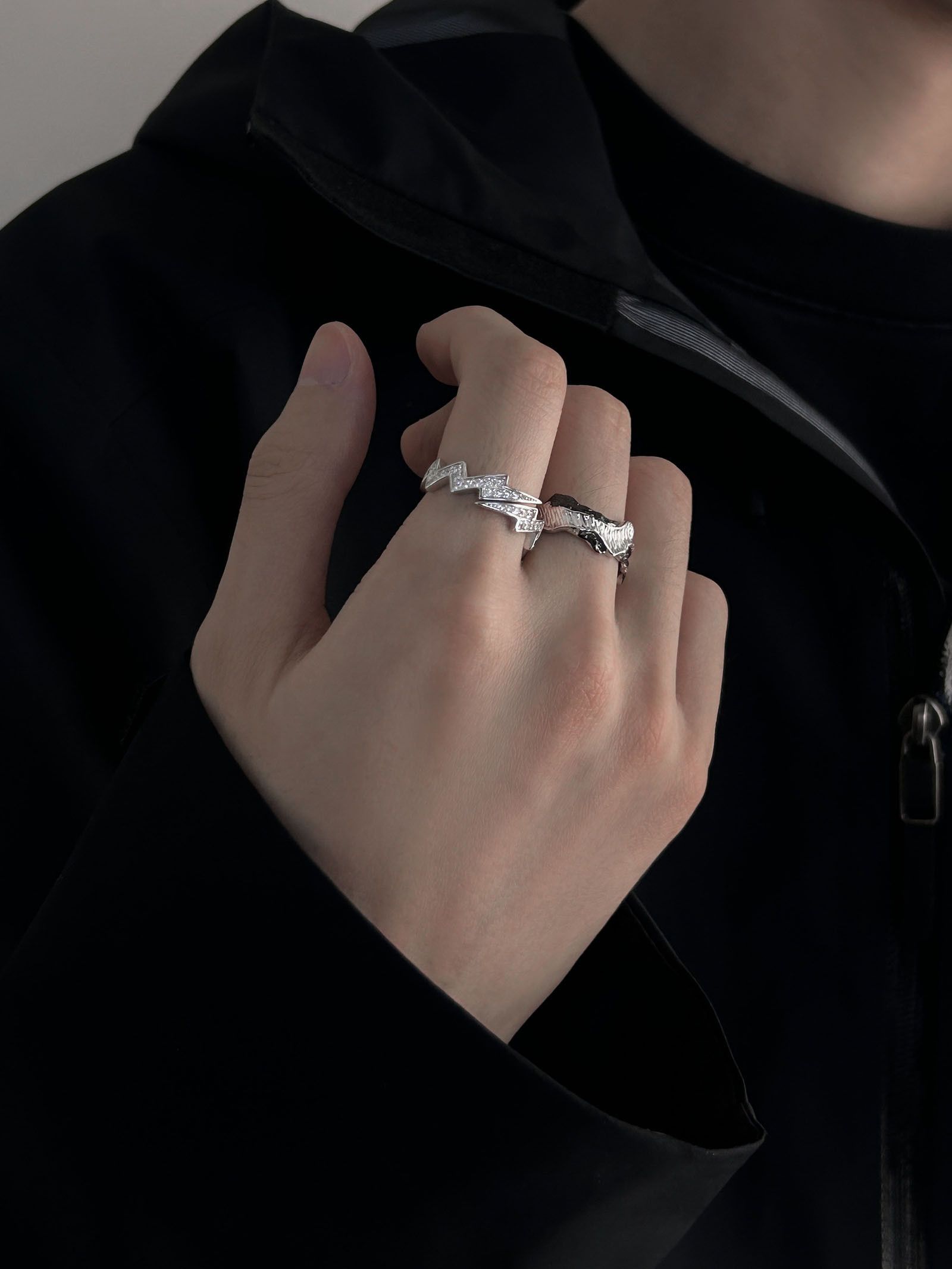 Jewelry Vintage Jewelry Rings Open Size Chrome Ring (Size 7-13) Size ONE SIZE - 1 Thumbnail