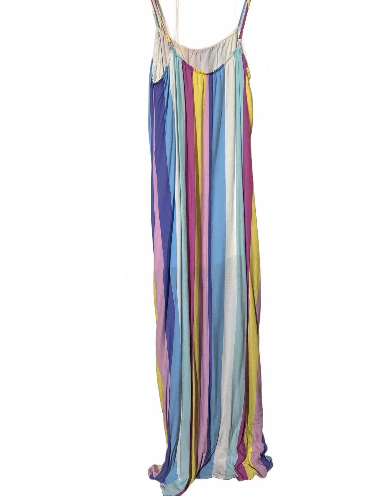 Other Buddy Love Colorful Striped Maxi Dress Spaghetti Straps L Size L / US 10 / IT 46 - 7 Thumbnail