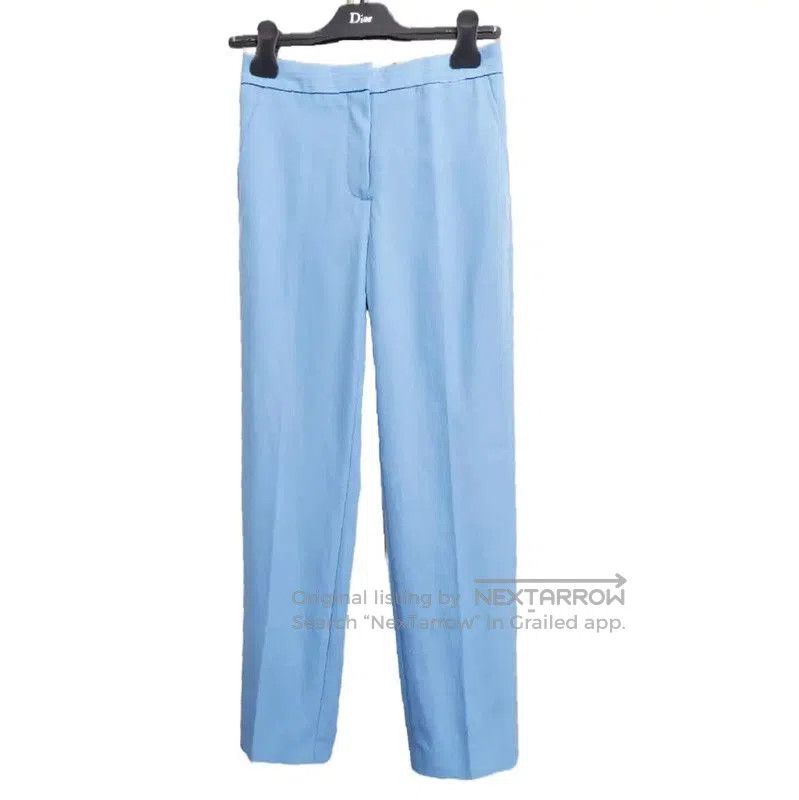 Burberry Burberry XS Blue Cotton Casual Pants for Women. Size 22" - 1 Thumbnail