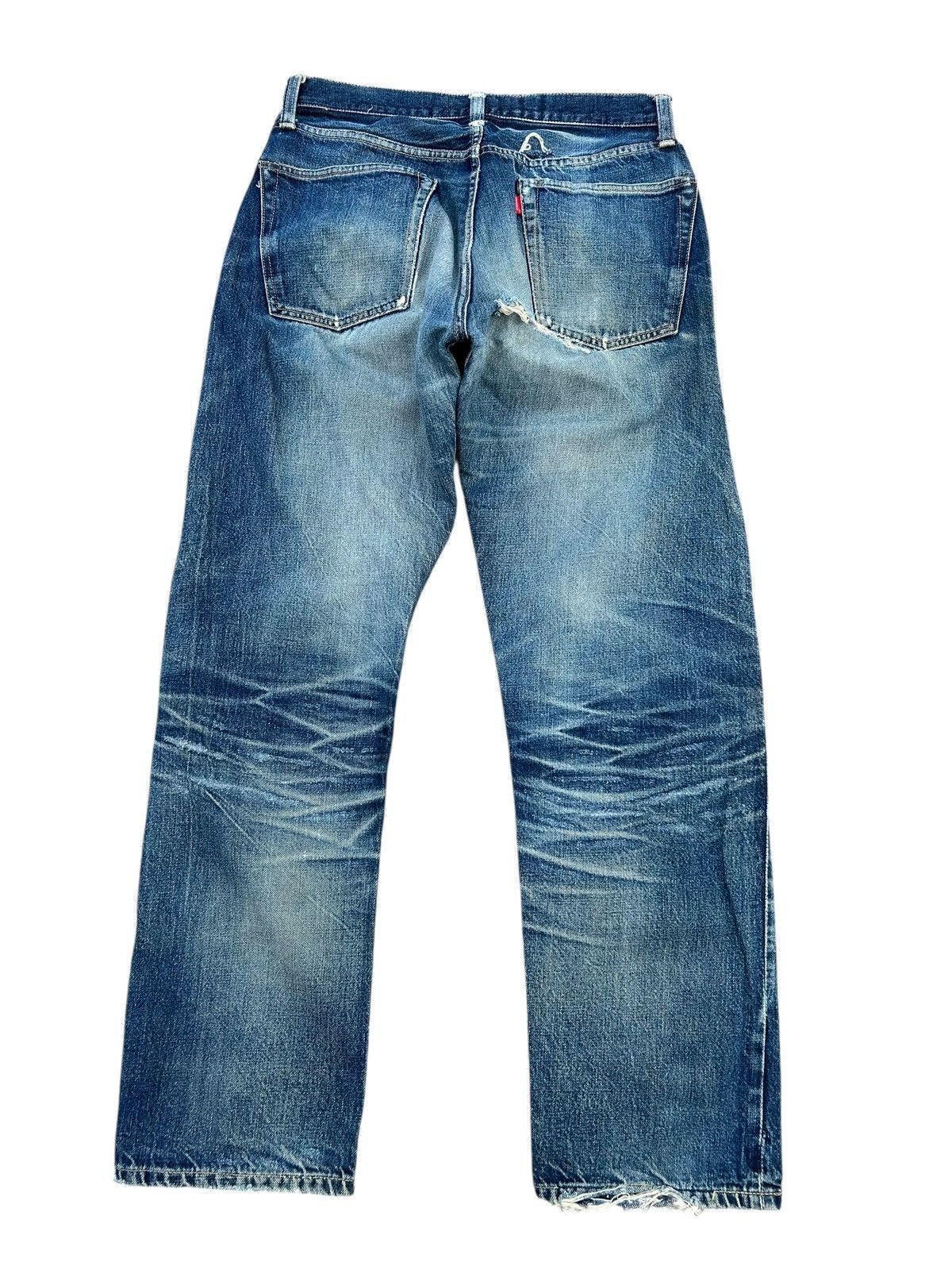 Kapital Vintage Japanese Brand Beams Selvedge Distressed Denim Jeans Size US 30 / EU 46 - 8 Thumbnail